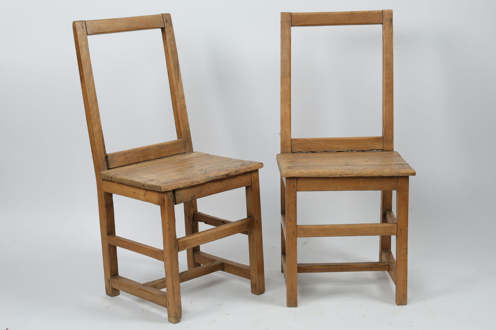Pair 19th C Quebec Ile D'Orleans Chairs (1 of 7)
