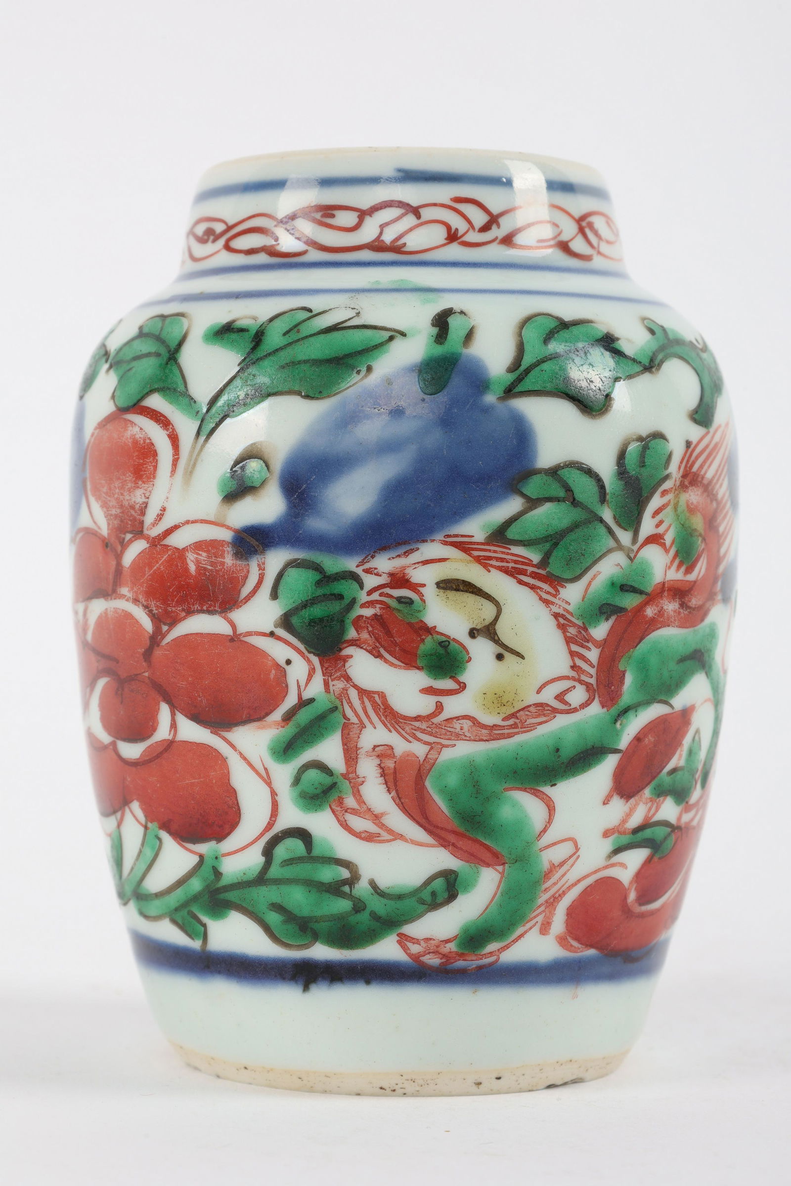 Antique Chinese Small Wucai Vase (1 of 10)