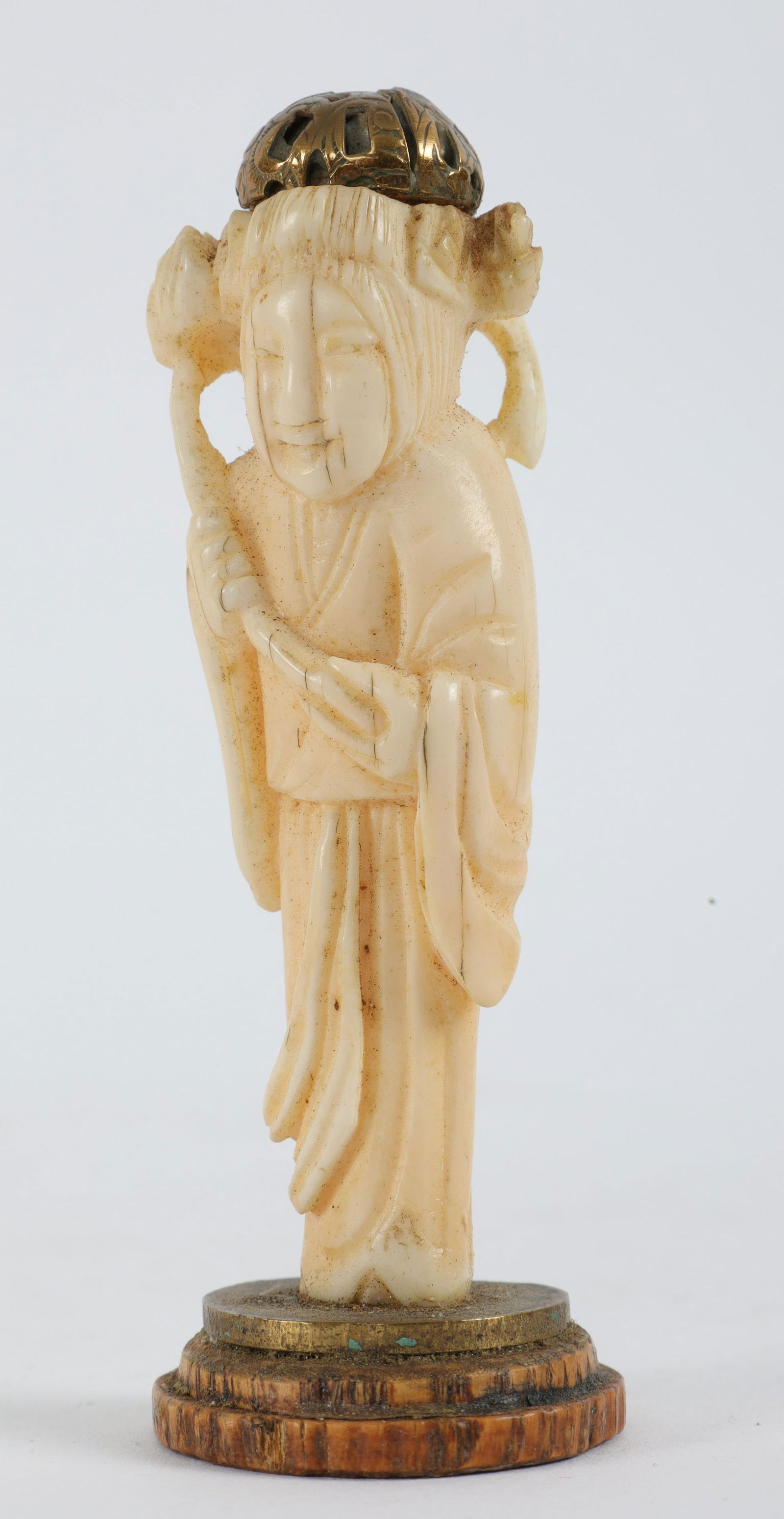 Antique Chinese Carved Figural Snuff Bottle (1 of 11)