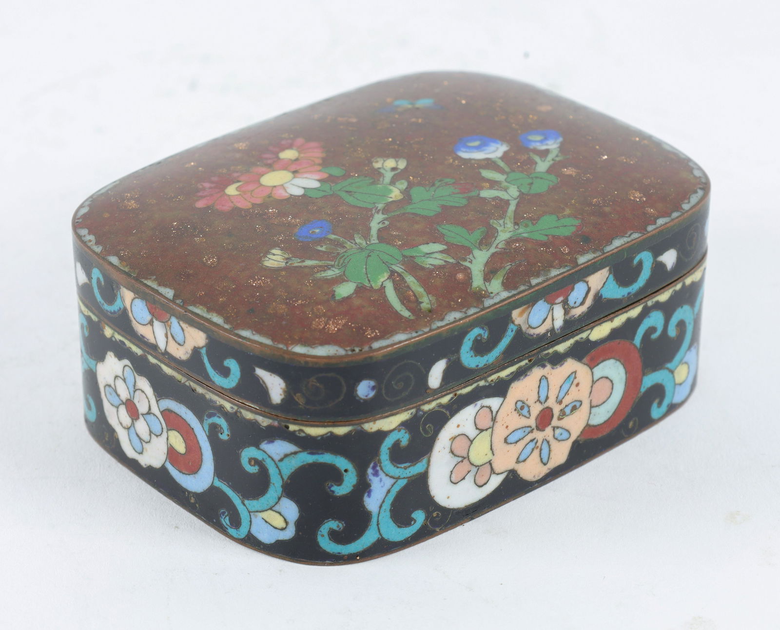 Japanese Cloisonne Lidded Box (1 of 6)