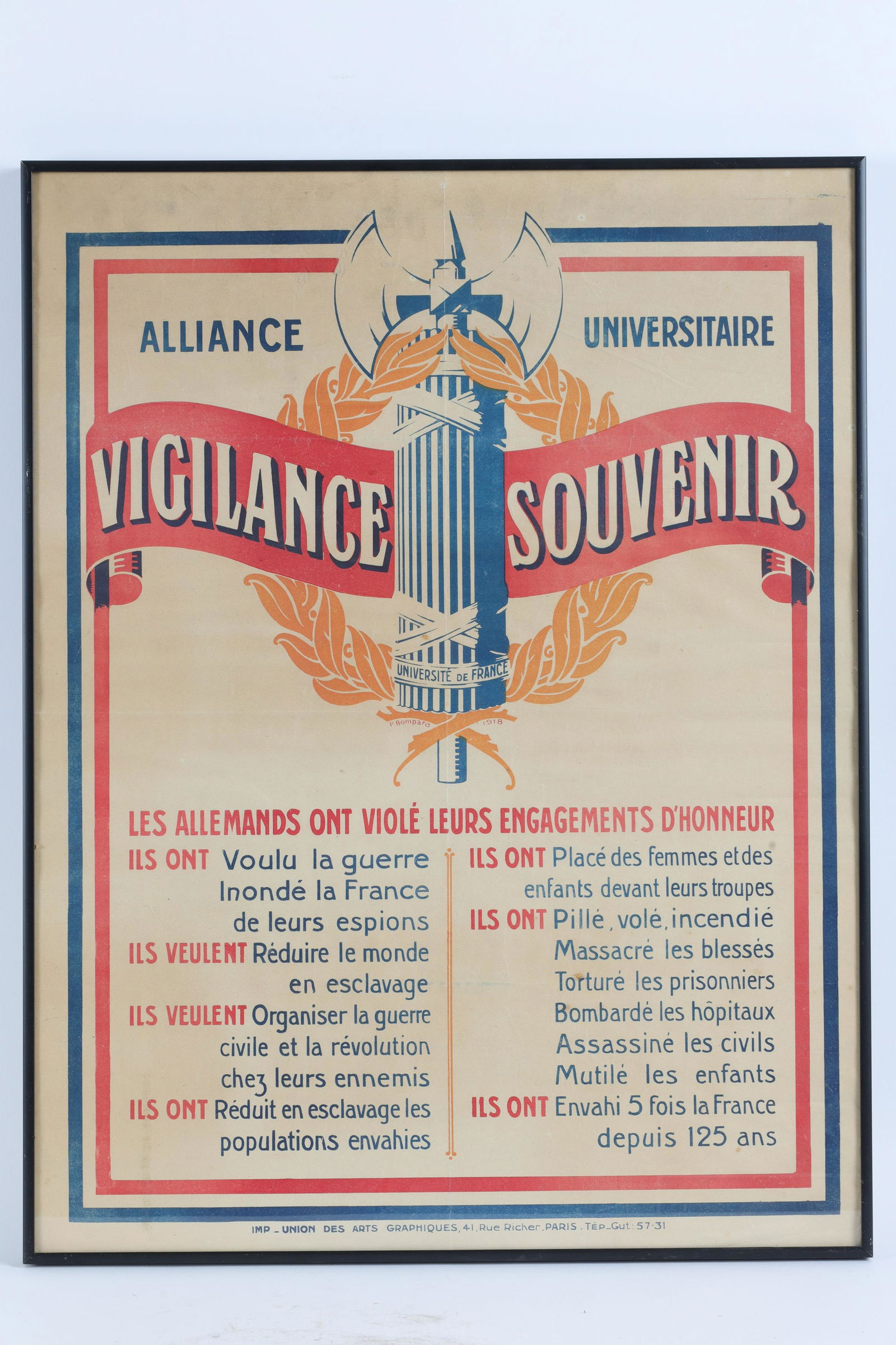 Vintage WW1 French Lithograph Poster Liberation (1 of 6)