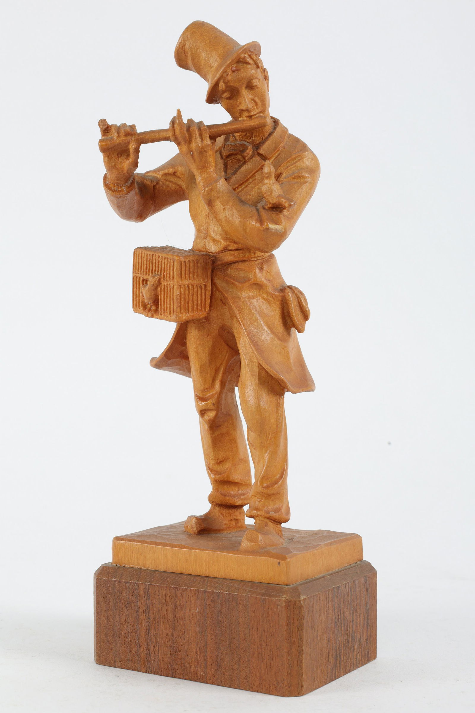 Swiss Carved Vintage Folk Art Flute Player Statue (1 of 10)