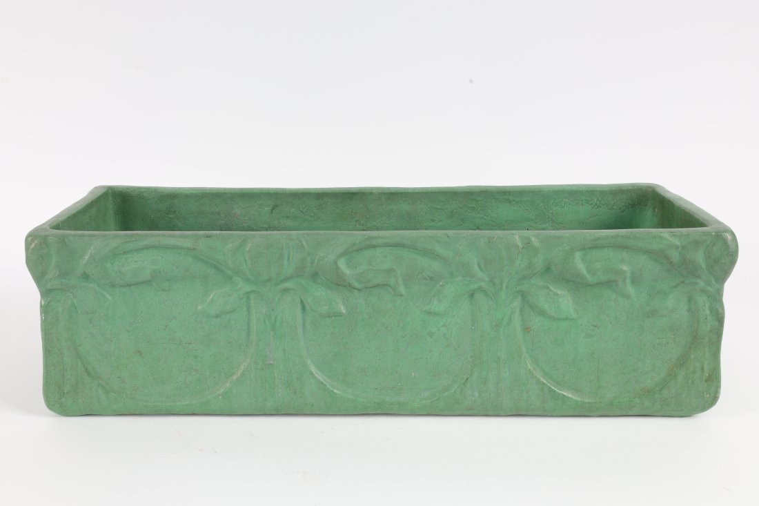 Rare Roseville Matte Green Window Box (1 of 8)