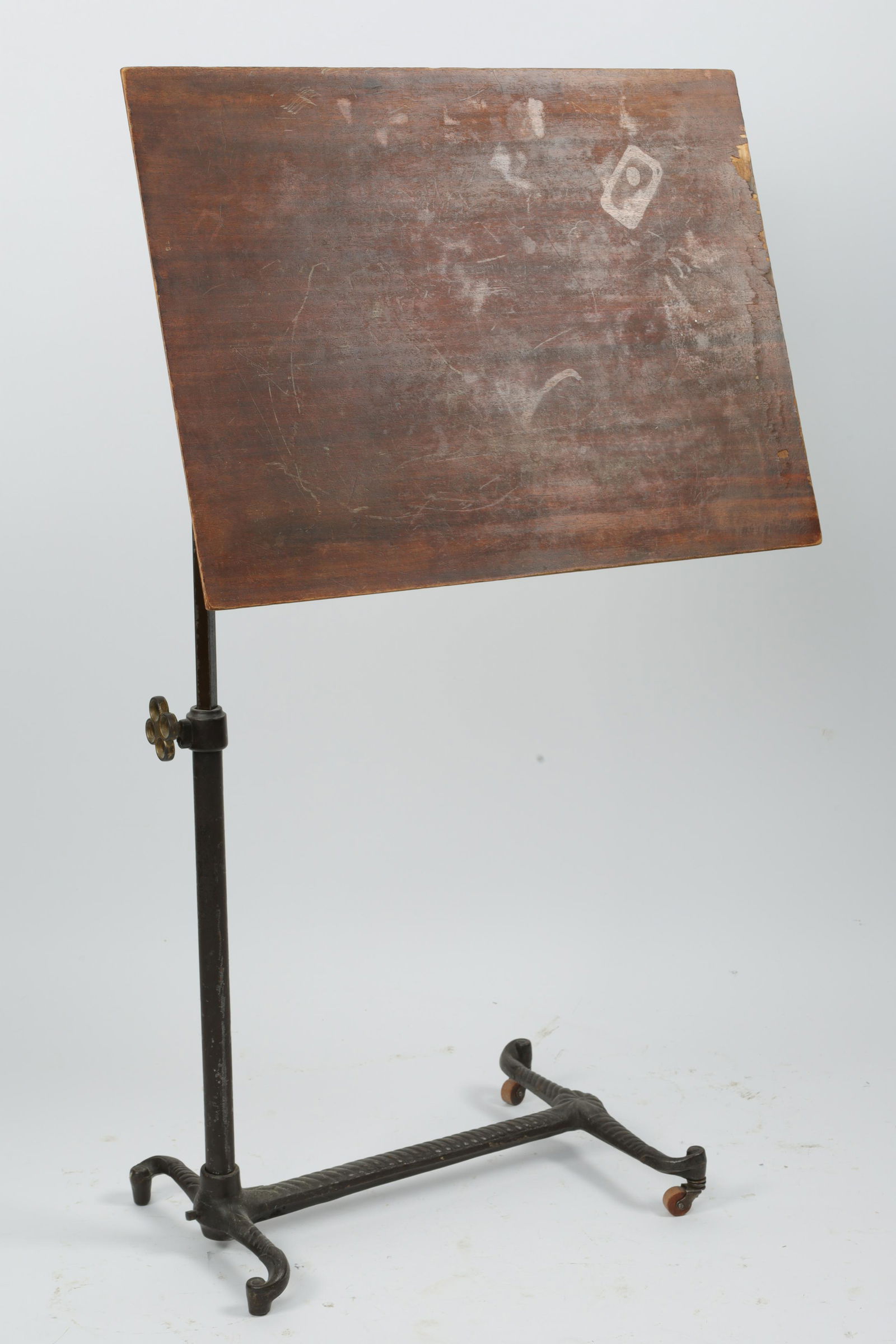 Antique Industrial Cast Iron and Oak Bedside Table (1 of 7)