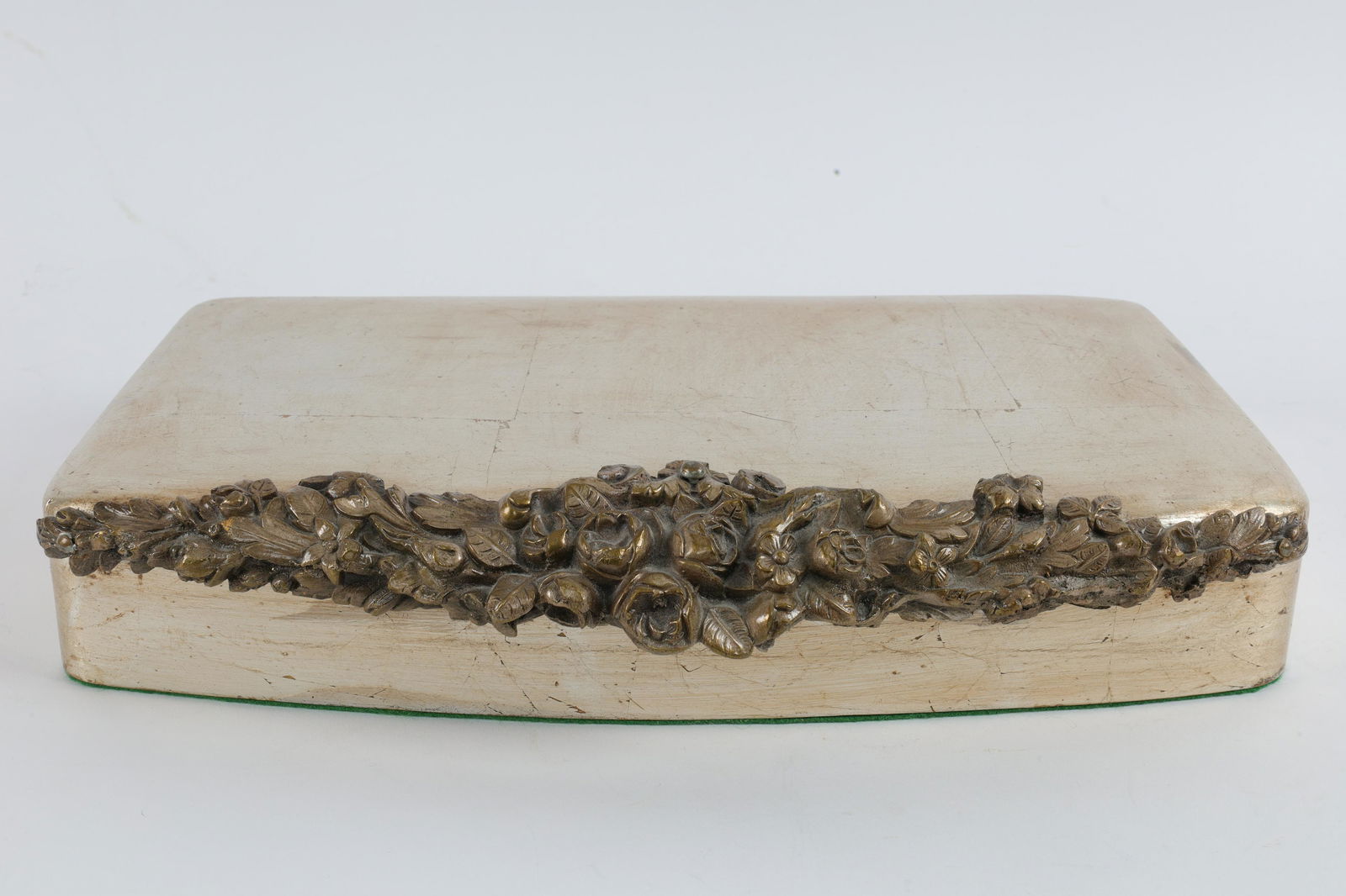 Gilt Jewelry Box Bronze Floral Garland Handle (1 of 5)