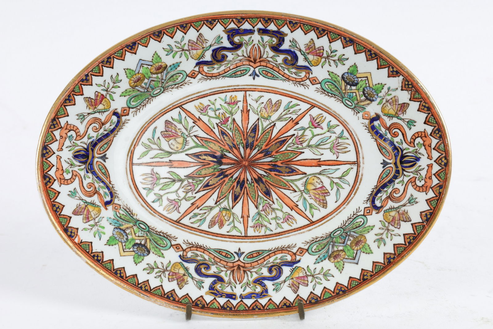 Ashworth Ironstone China Butterfly Dragon Plate (1 of 6)