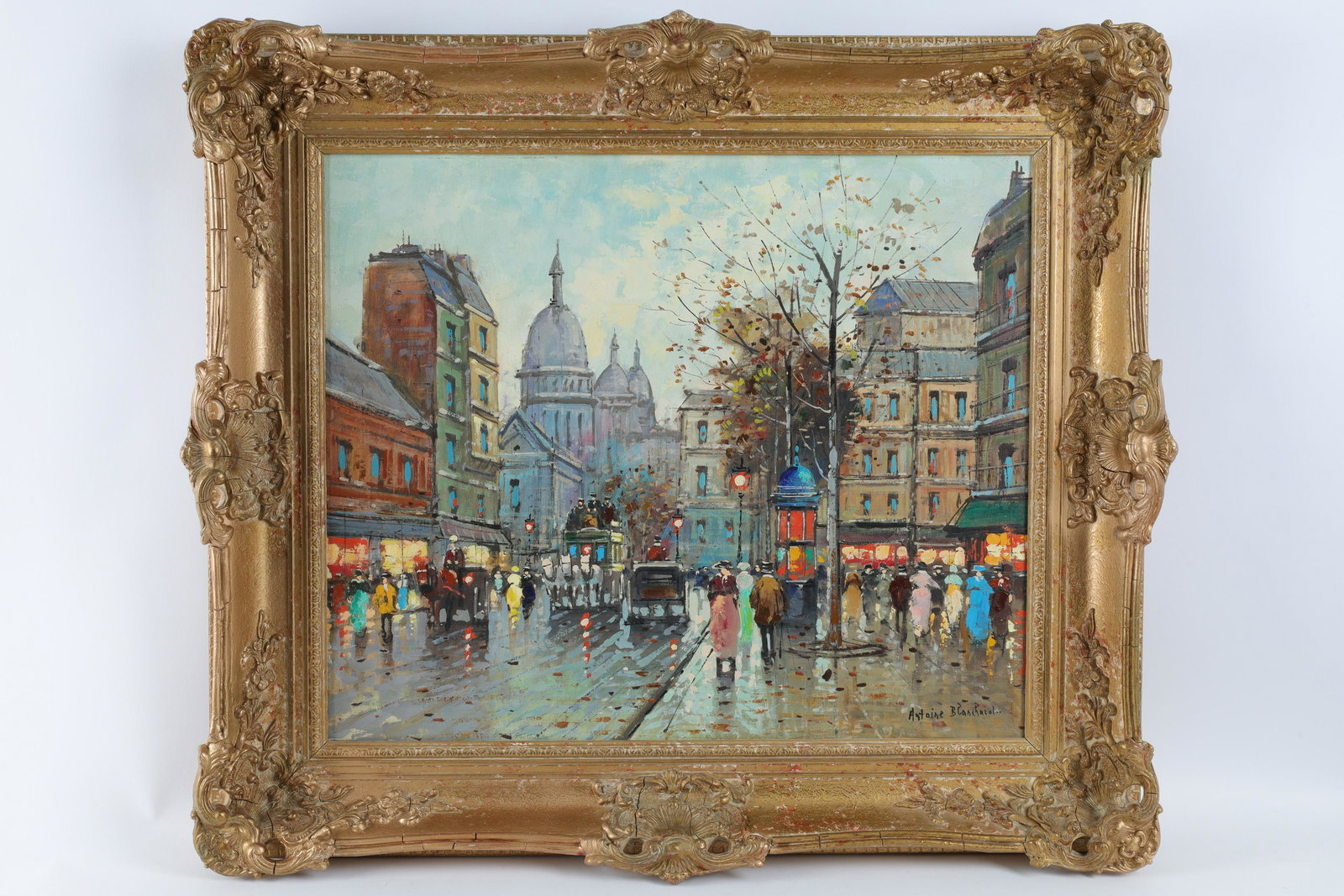 Mid Century Antoine Blanchard Oil Painting Paris (1 of 9)