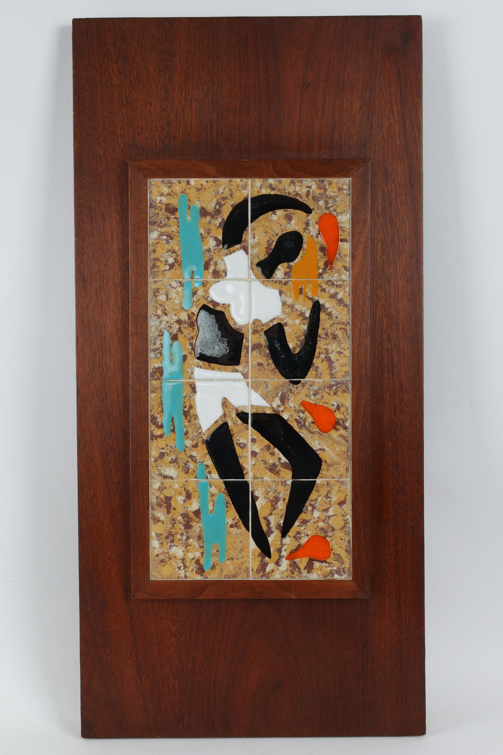 Mid Century Teak Tiles Wall Hanging Dancing Figure (1 of 5)