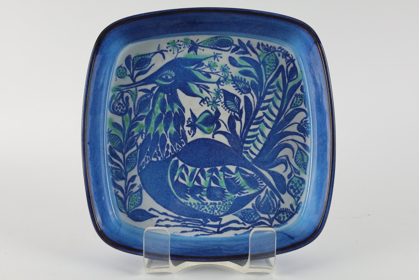 Royal Copenhagen Fajance Peacock Pottery Bowl MJ (1 of 9)