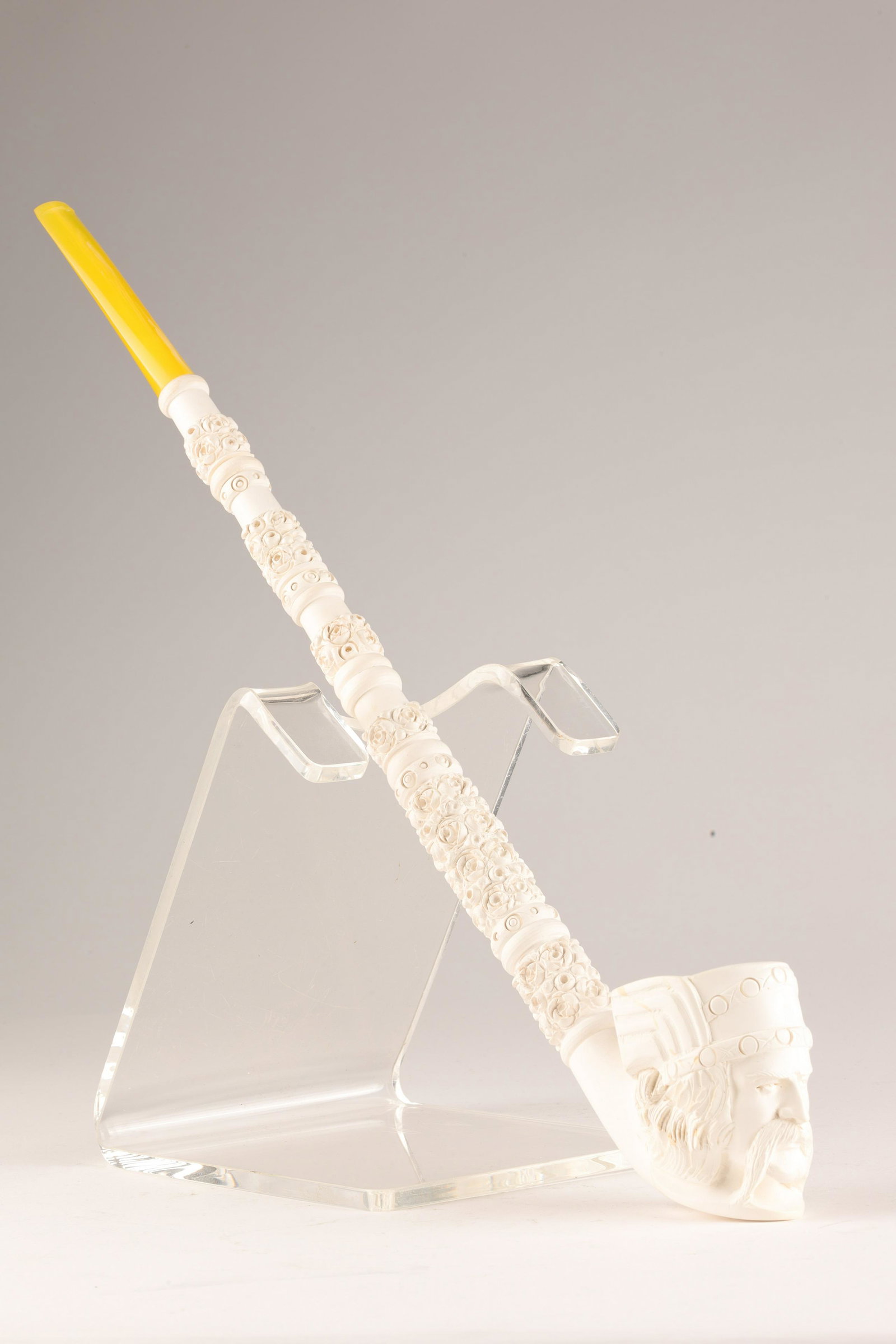 Carved Middle Eastern Long Figural Meerschaum Pipe (1 of 8)