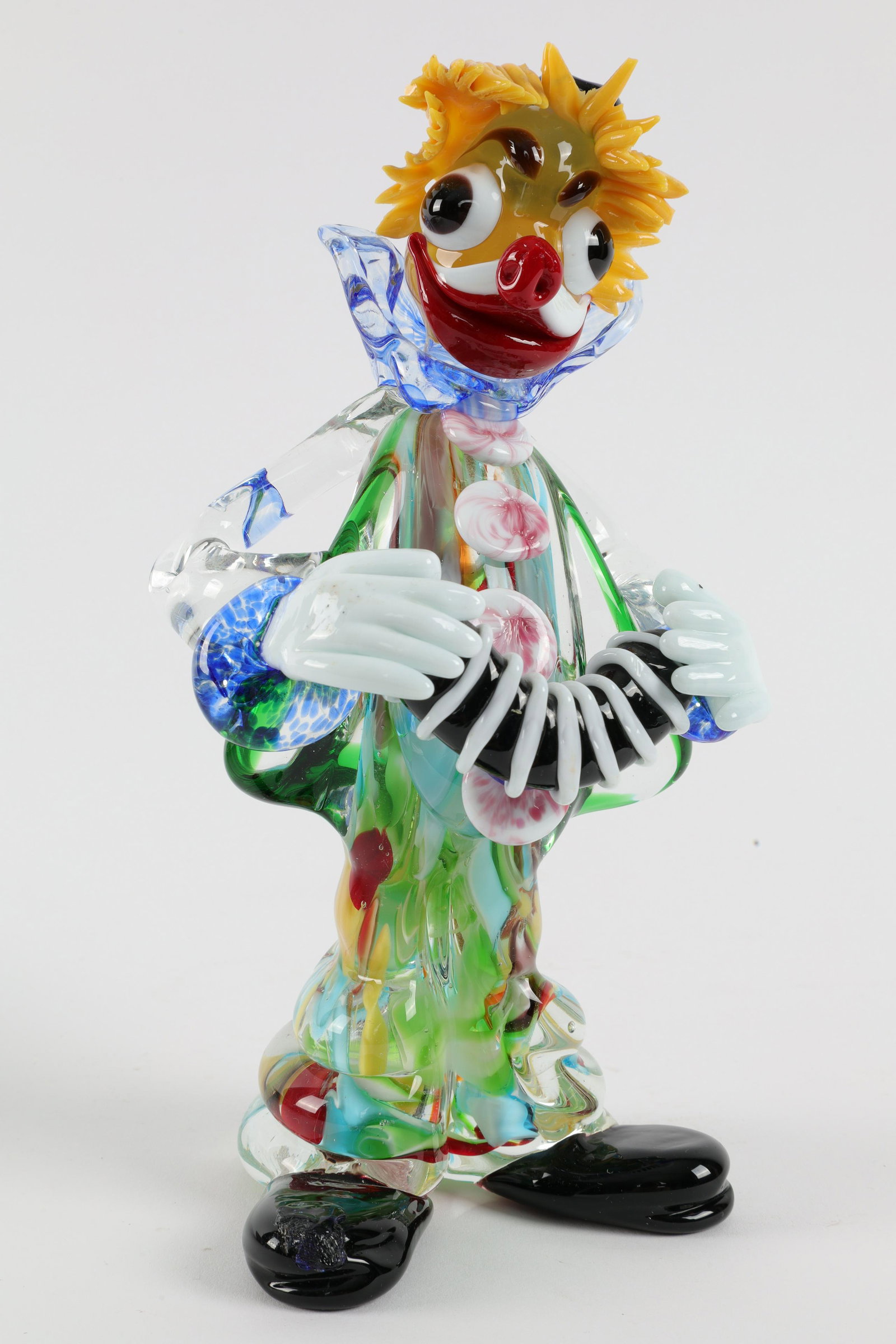 Murano Italian Glass Clown Playing Accordion (1 of 10)