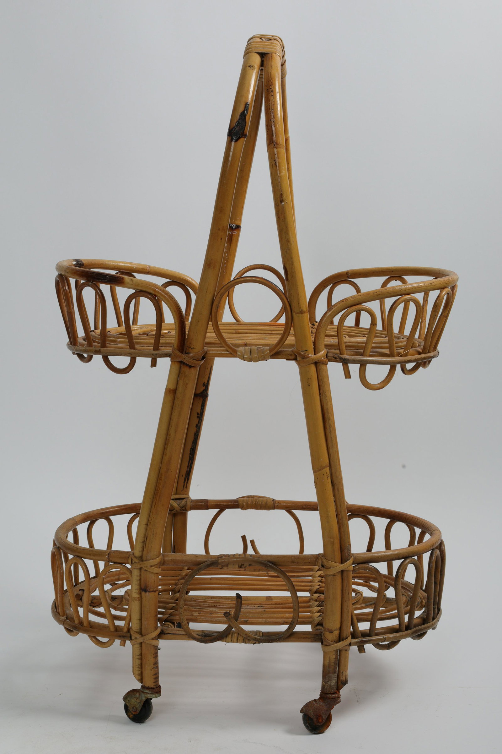 Franco Albini Mid-Century Bamboo Trolley Cart (1 of 6)