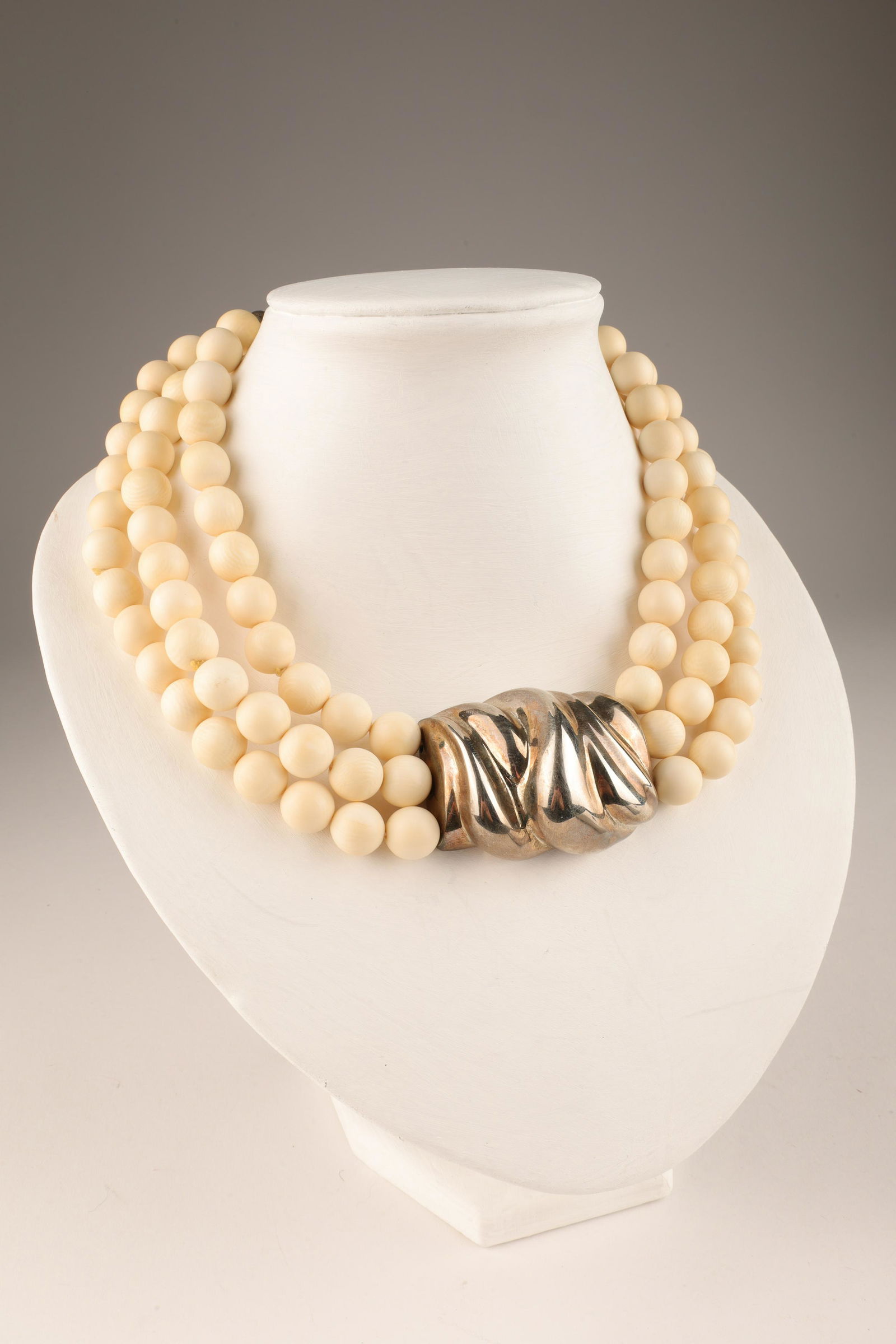 Patricia Von Musulin Sterling Carved Bead Necklace (1 of 6)