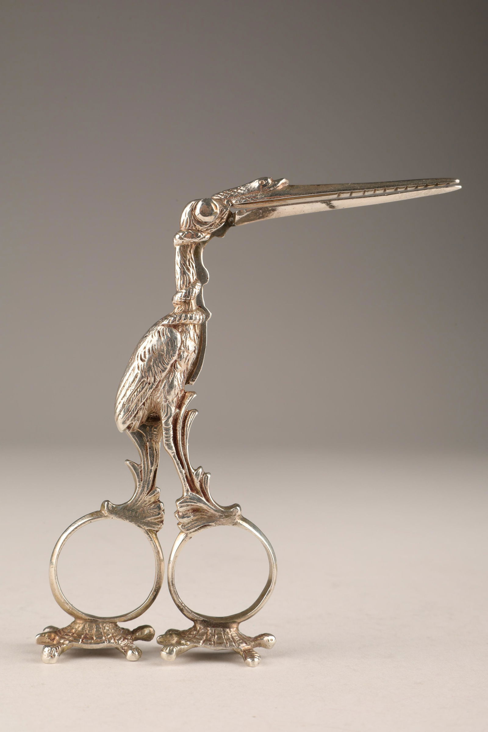 German Hanau Silver Stork Umbilical Cord Clamp (1 of 7)