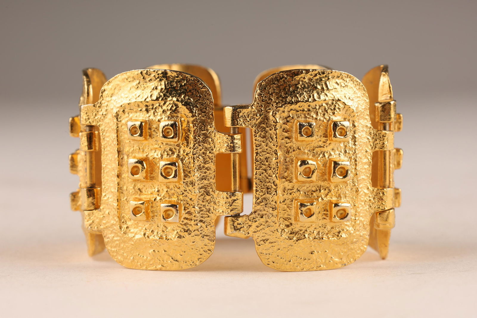 Mid Century Brutalist Robert Larin Gold Bracelet (1 of 5)
