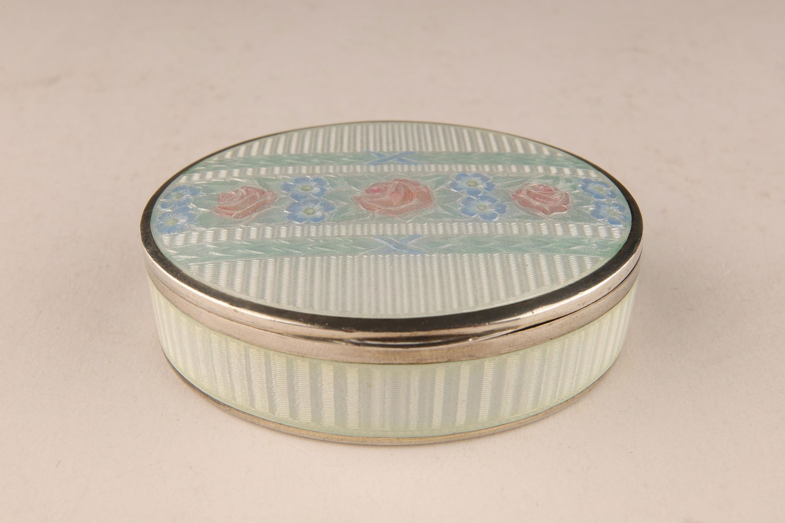 Antique German 935 Sterling Silver Guilloche Box (1 of 6)