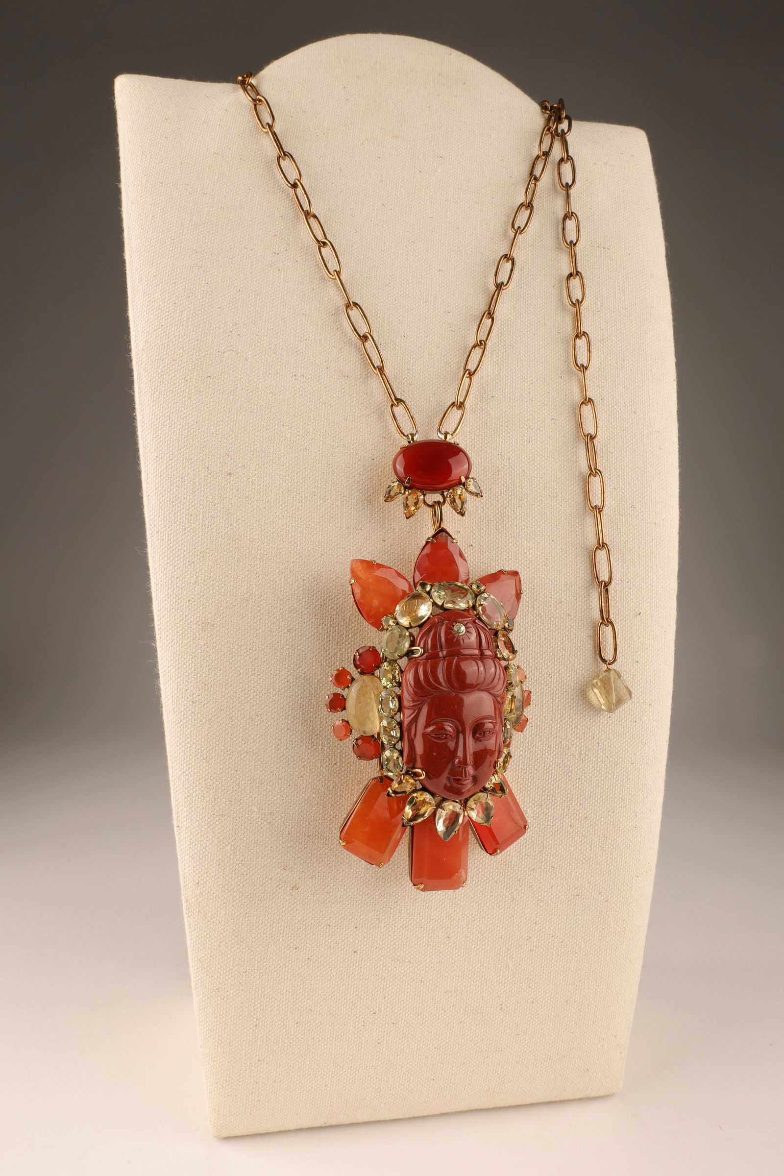 Iradj Moini Jasper Buddha and Carnelian Necklace (1 of 9)