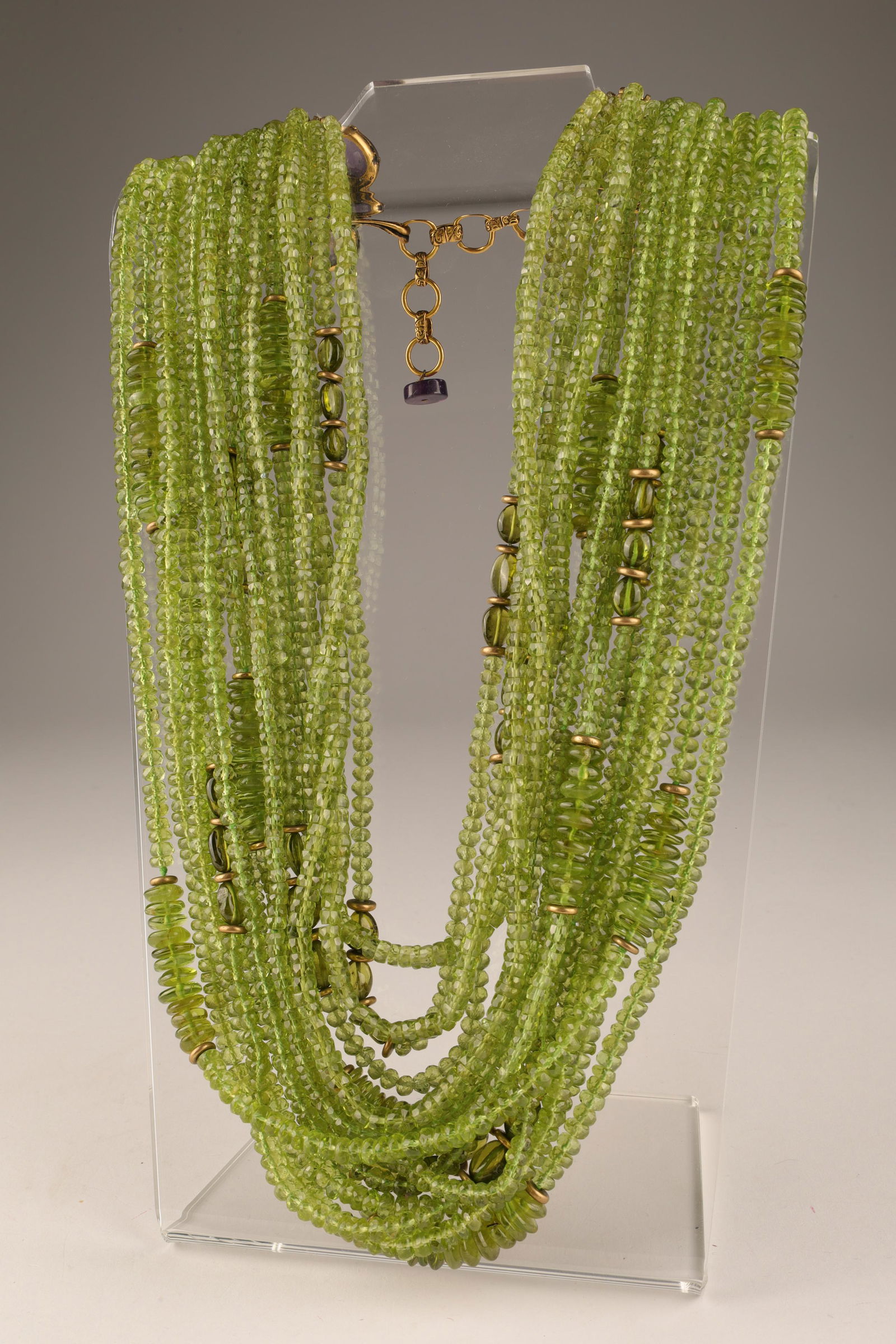 Iradj Moini Amethyst Peridot Bead Strand Necklace (1 of 6)