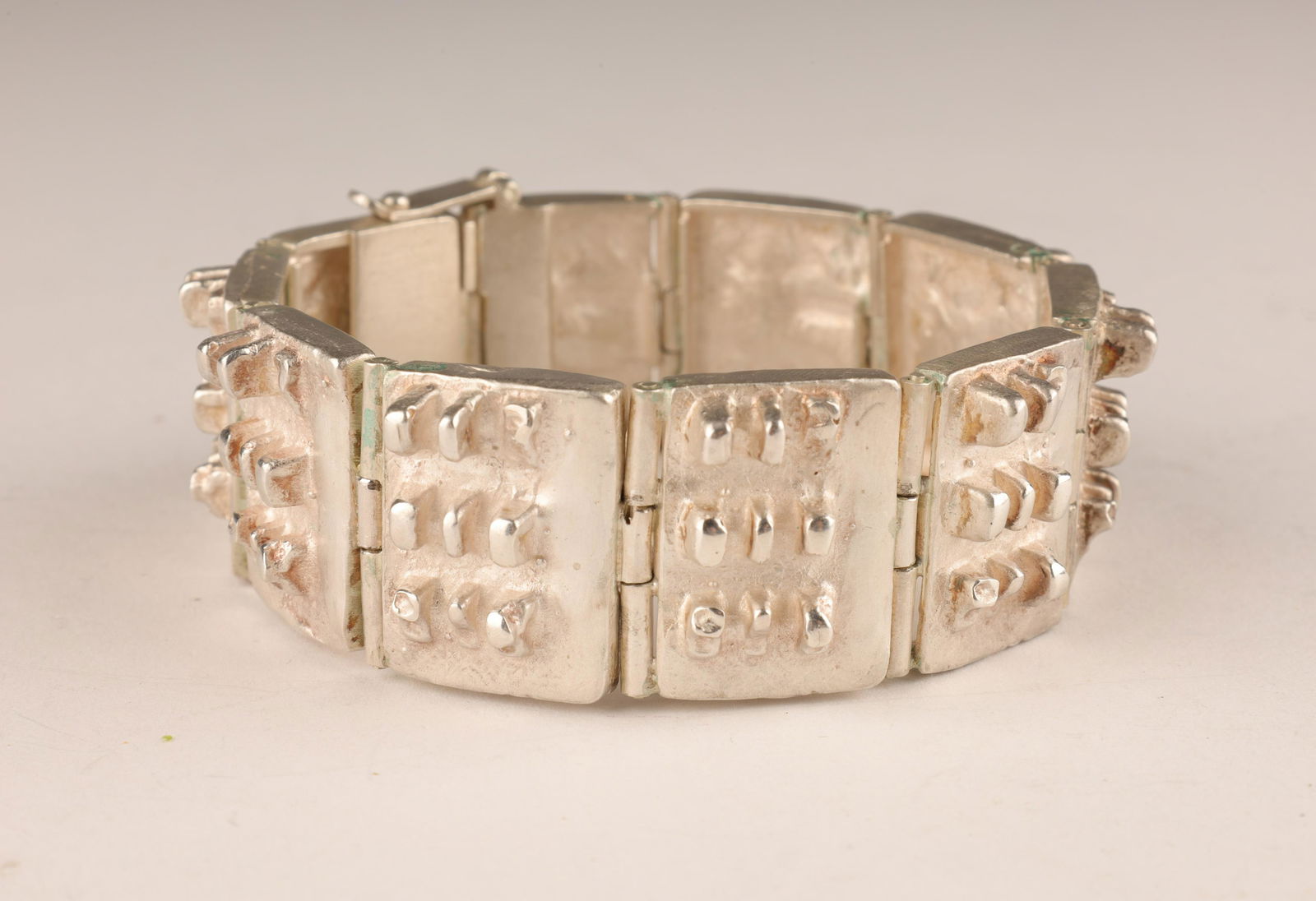 Rare Harry Abend Brutalist Sterling Cuff Bracelet (1 of 5)