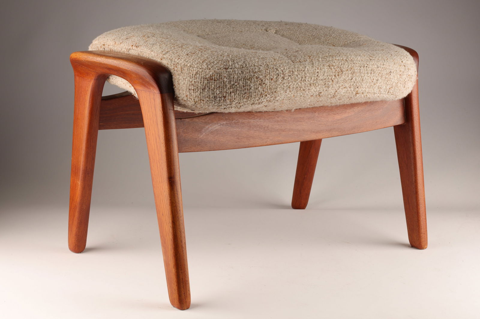1960s MCM R. Huber Teak Ottoman for Scoop Chair (1 of 5)