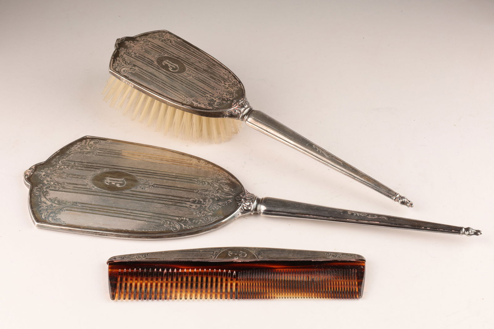 Vintage Birmingham Sterling Dressing Table Set (1 of 6)