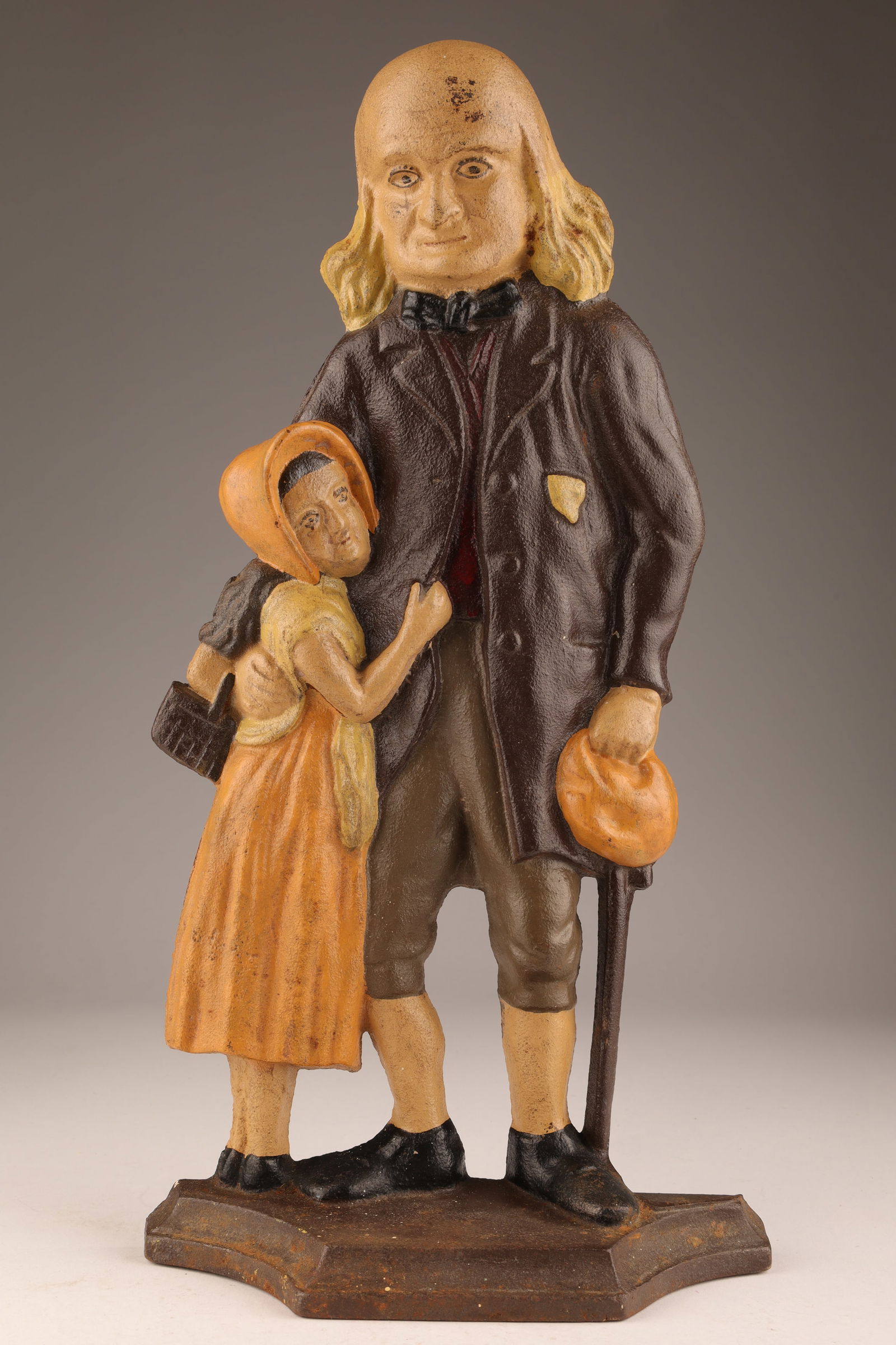 Victorian Cast Iron Doorstop Benjamin Franklin (1 of 6)