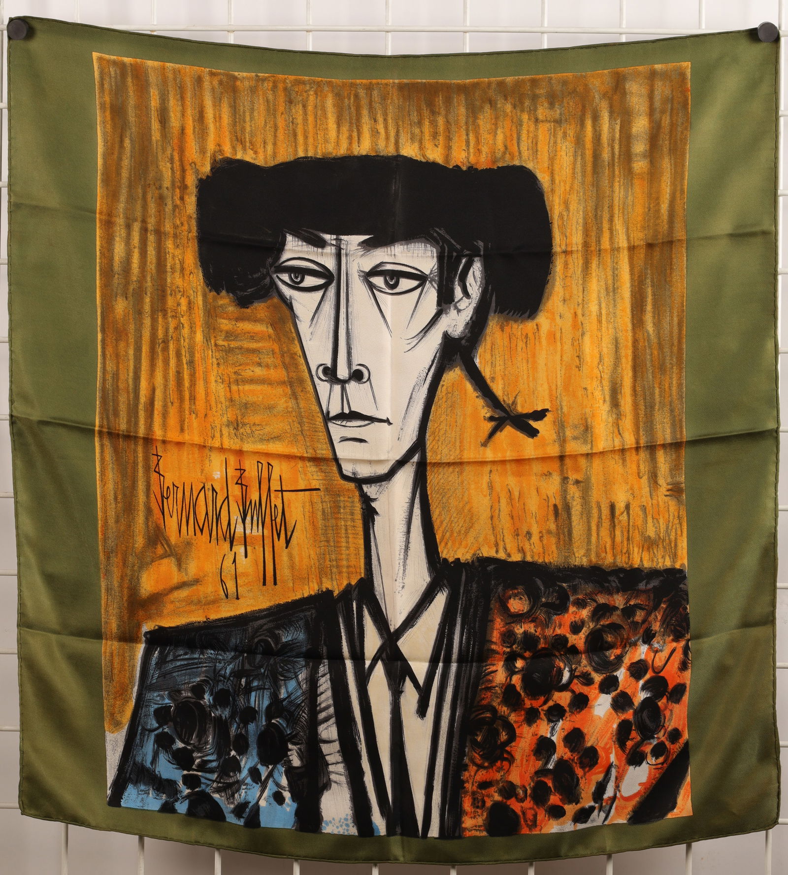 Vintage Bernard Buffet Silk Scarf Toreador 1961 (1 of 6)