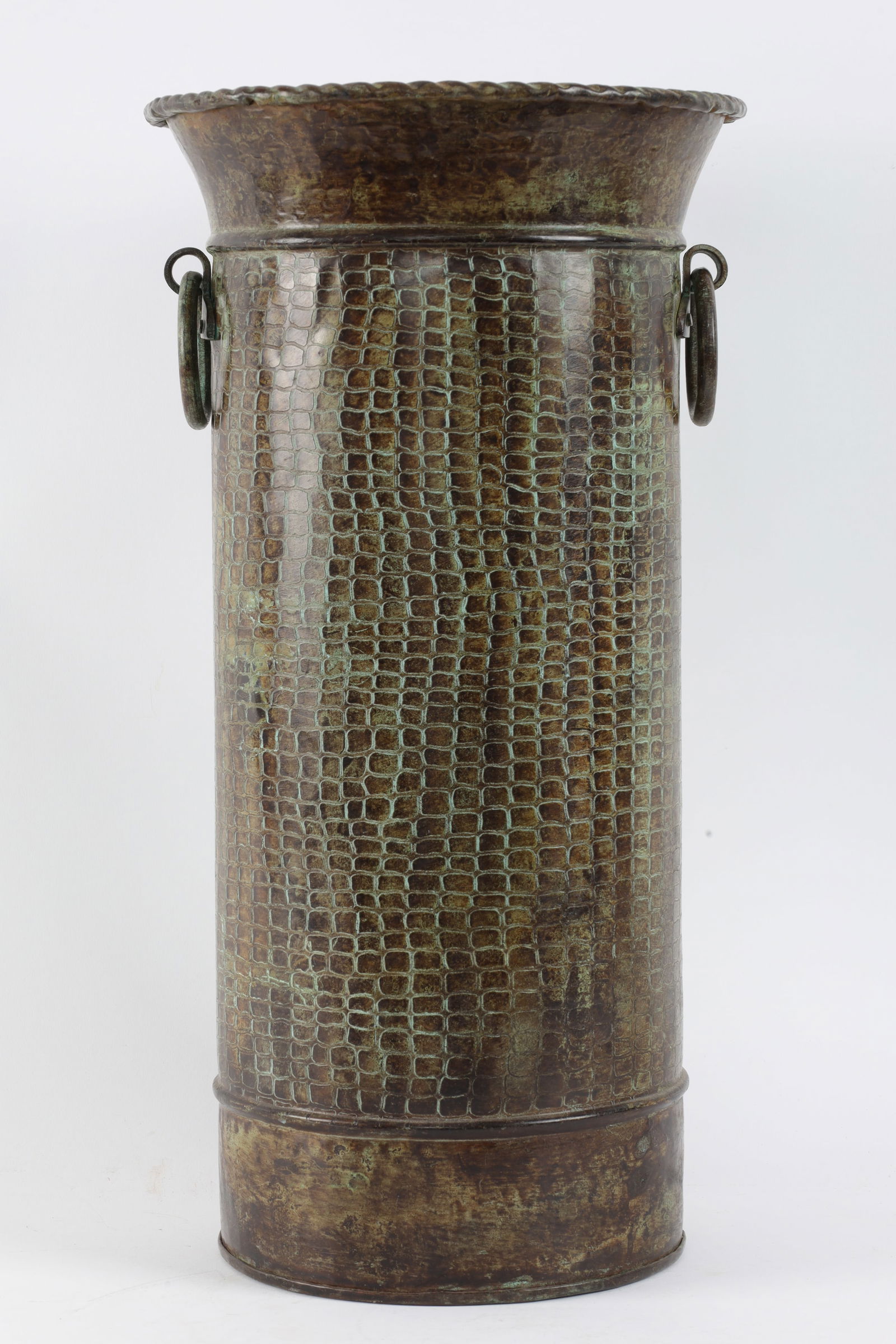 Vintage Alligator Patinated Copper Umbrella Stand (1 of 7)