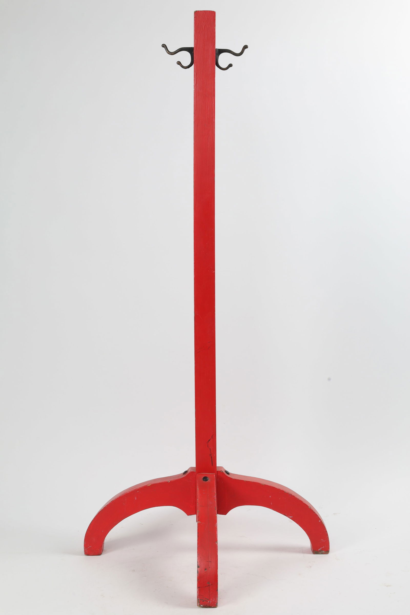 Vintage Coral Painted Hall Tree Kids Coat Rack (1 of 4)