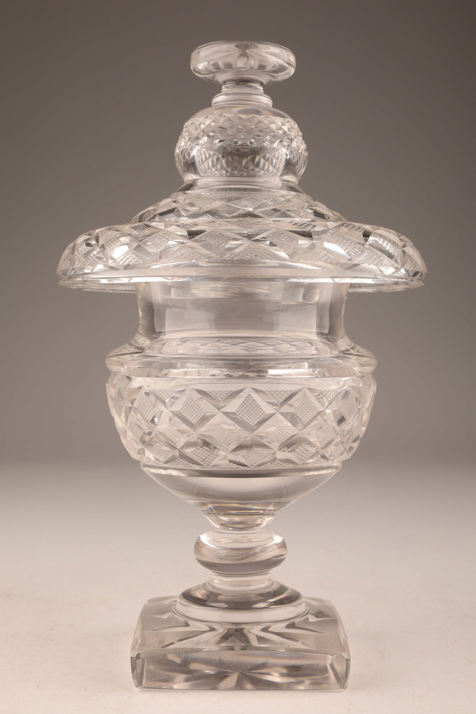 Antique Georgian Irish Cut Crystal Covered Urn (1 of 9)