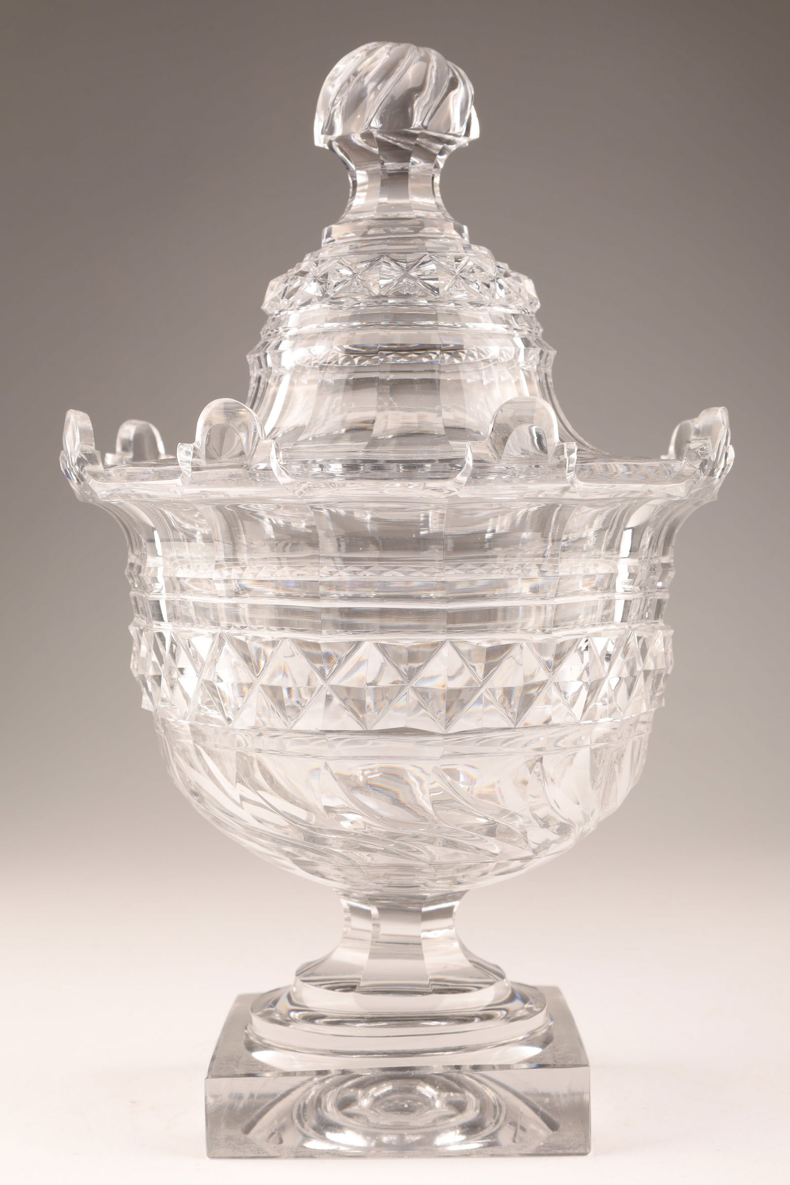 19th C Anglo Irish Cut Crystal Covered Compote Jar (1 of 6)
