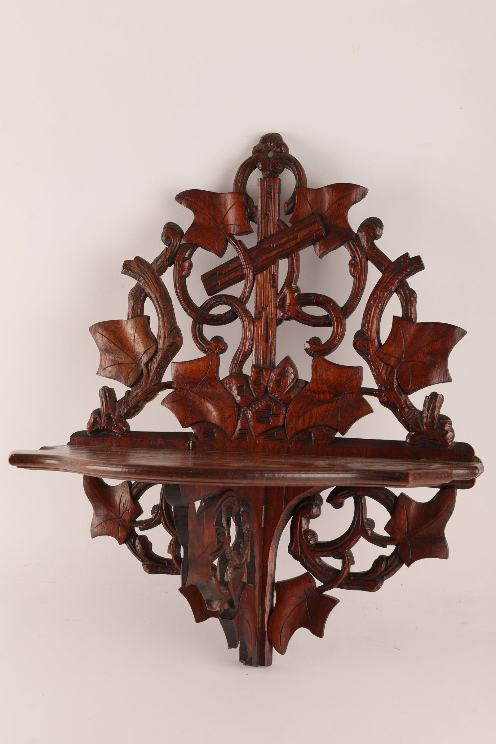 Antique German Black Forest Carved Wall Shelf (1 of 10)