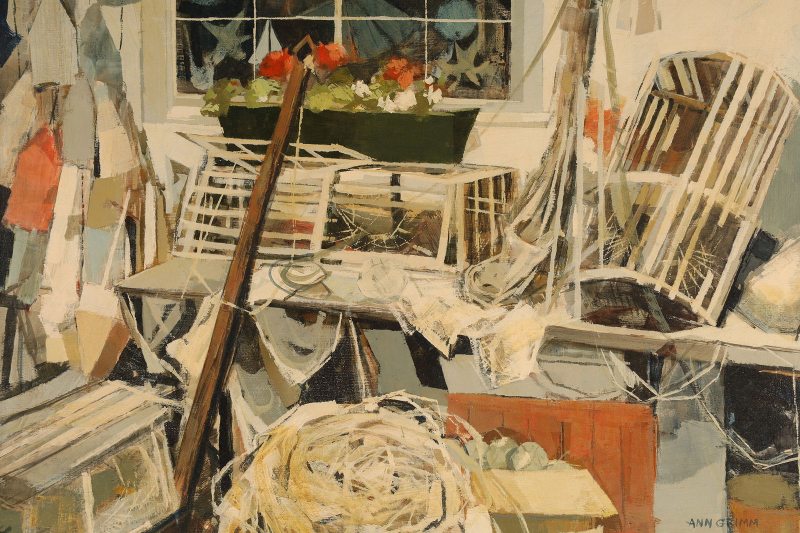 Ann Grimm Painting Maritime Scene Lobster Cages (1 of 5)