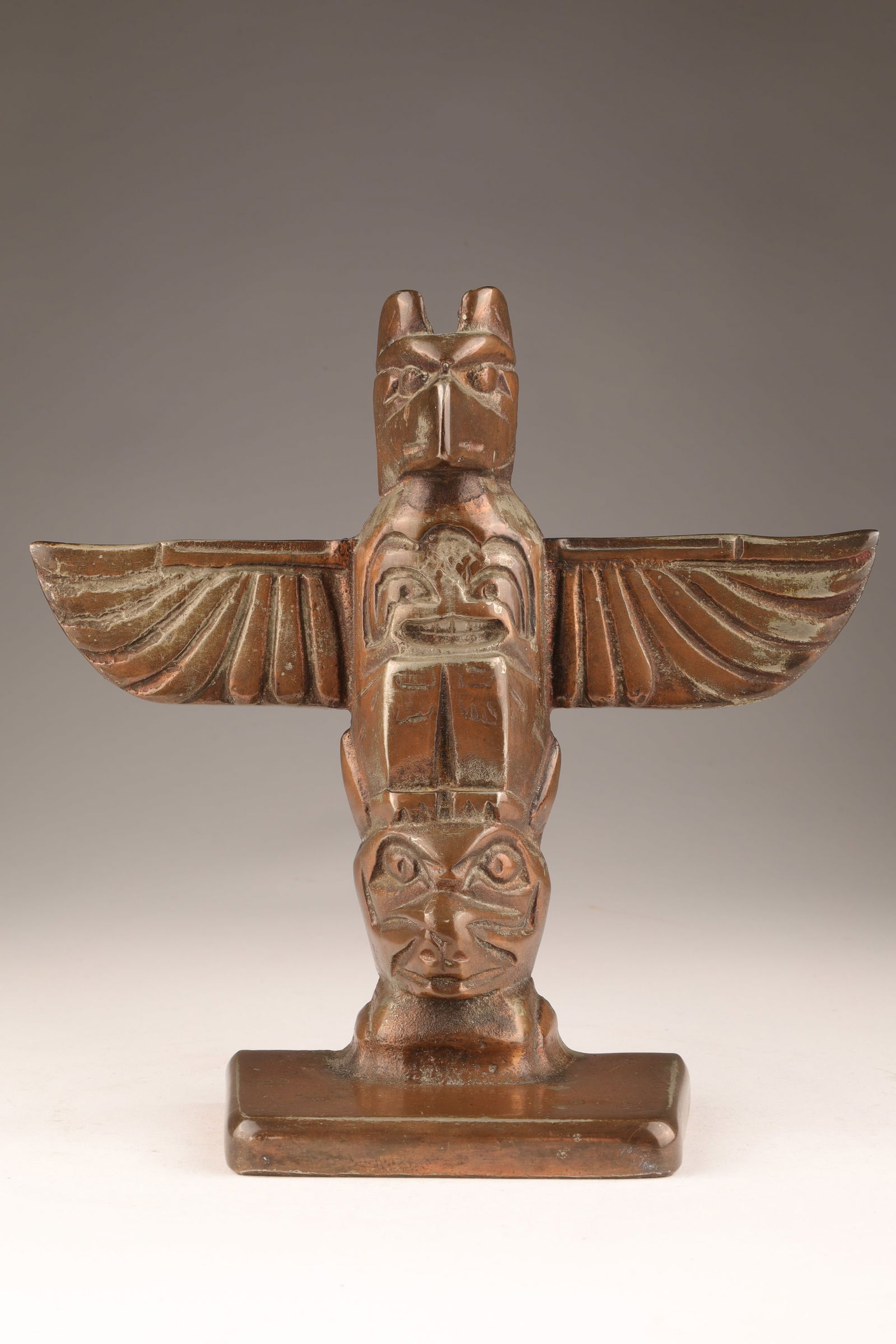 Vintage Bronze Eagle NW Coast Totem Pole (1 of 5)
