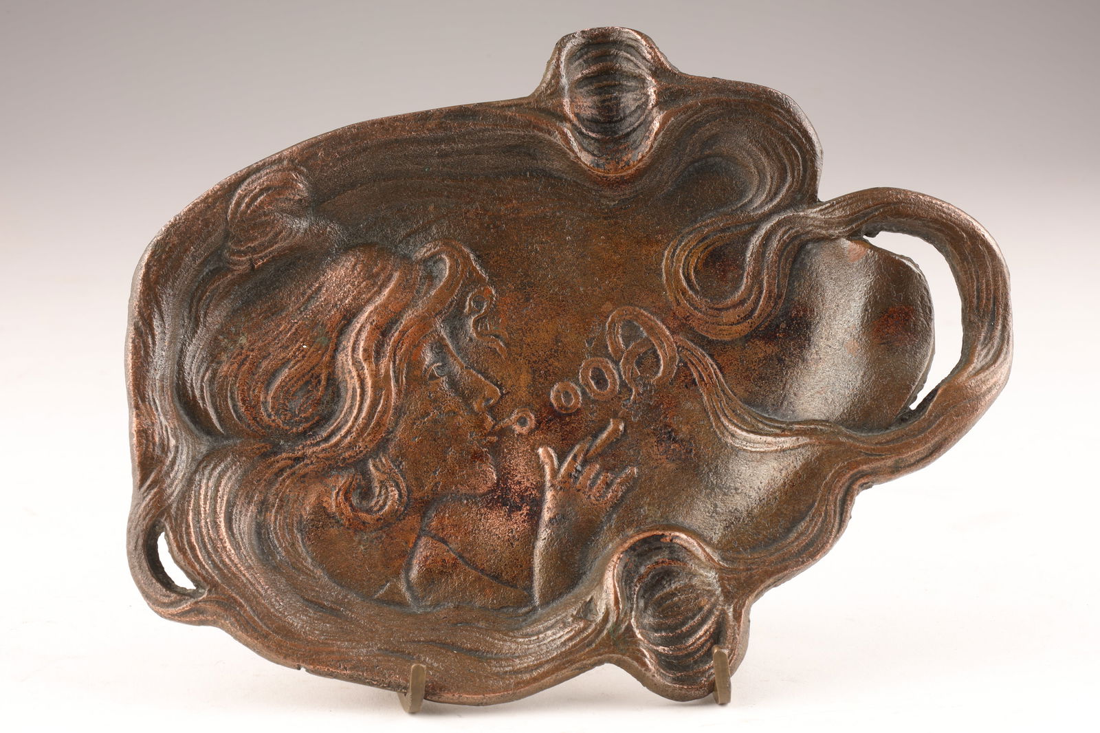 Rare Nouveau Bradley Hubbard Smoking Lady Tray (1 of 5)