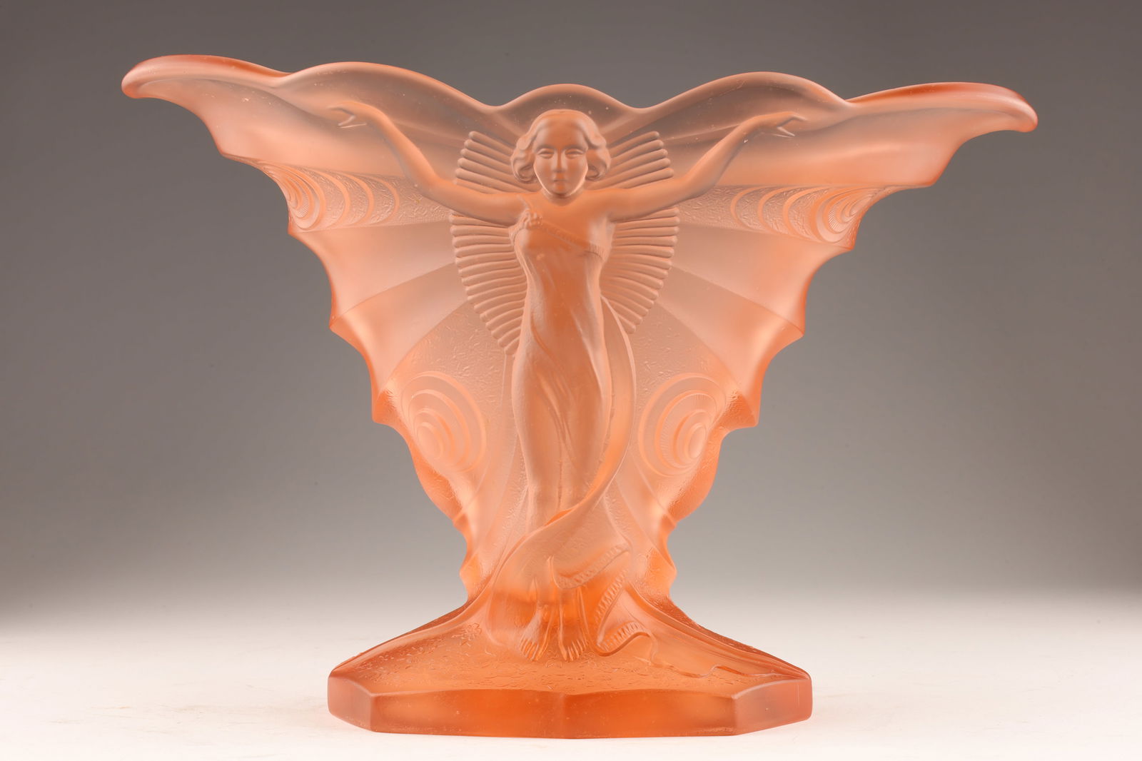 Walther Sohne Art Deco Glass Lady Butterfly Vase (1 of 8)