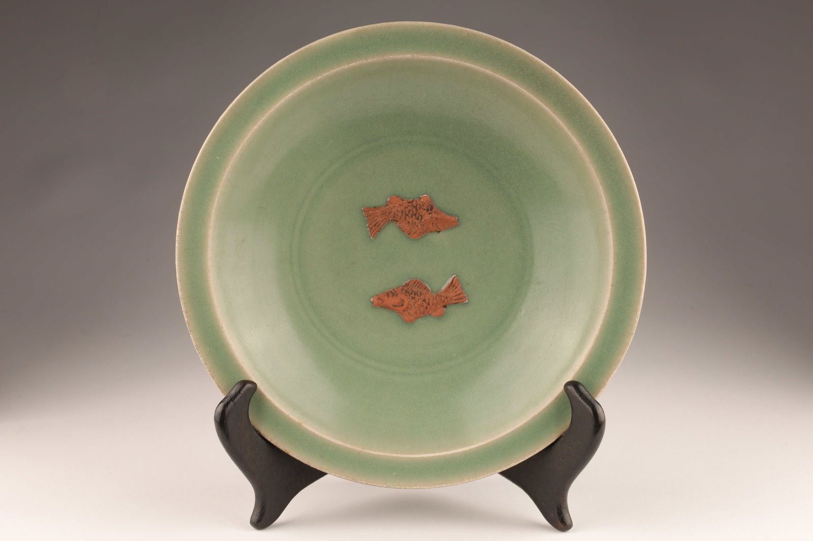Chinese Celadon Double Fish Bowl (1 of 7)