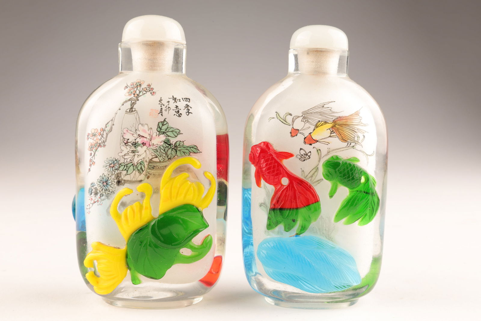 Lot Chinese Peking Reverse Painted Snuff Bottles (1 of 10)