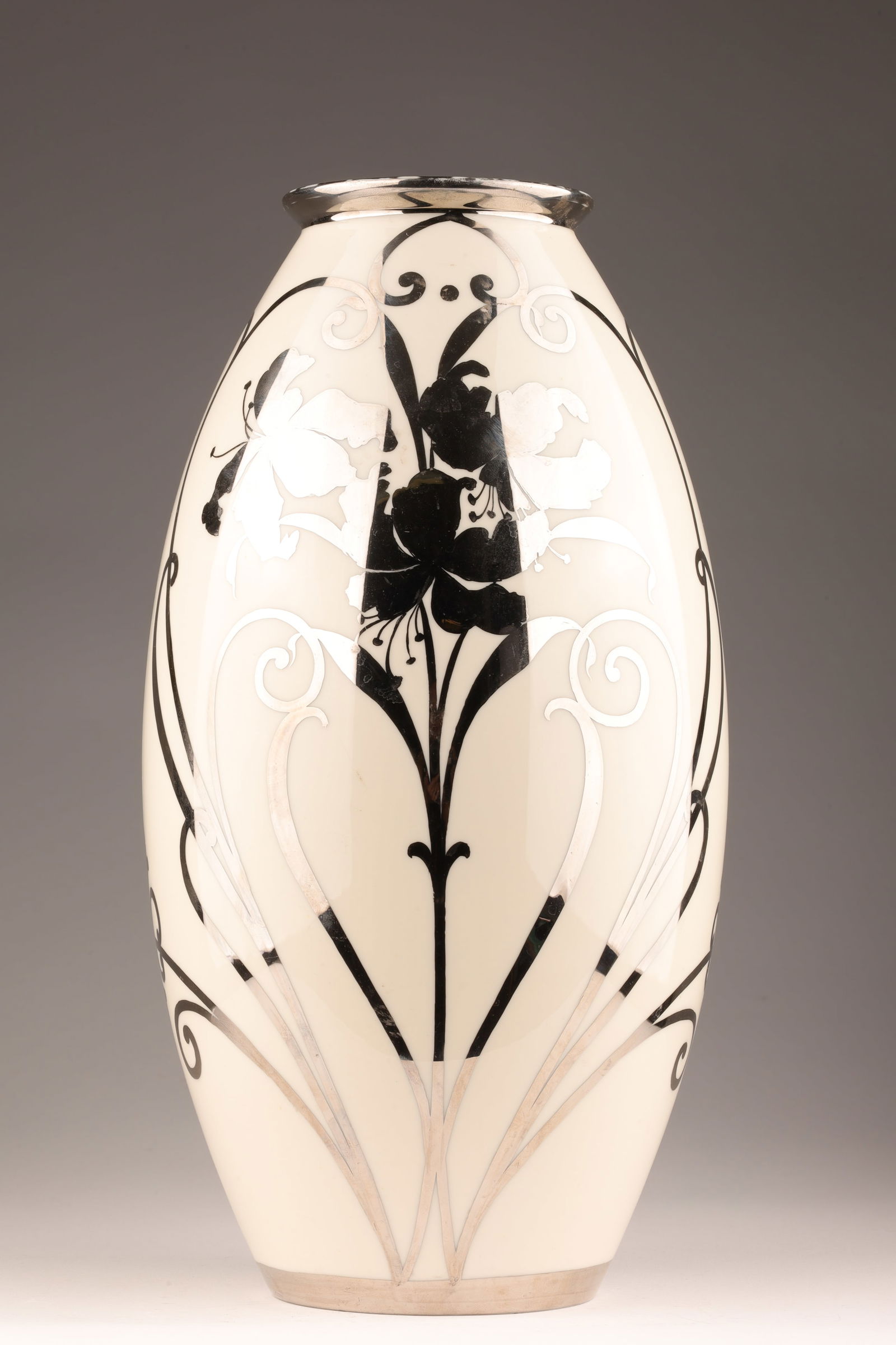 Willets American Belleek Sterling Overlay Vase (1 of 7)