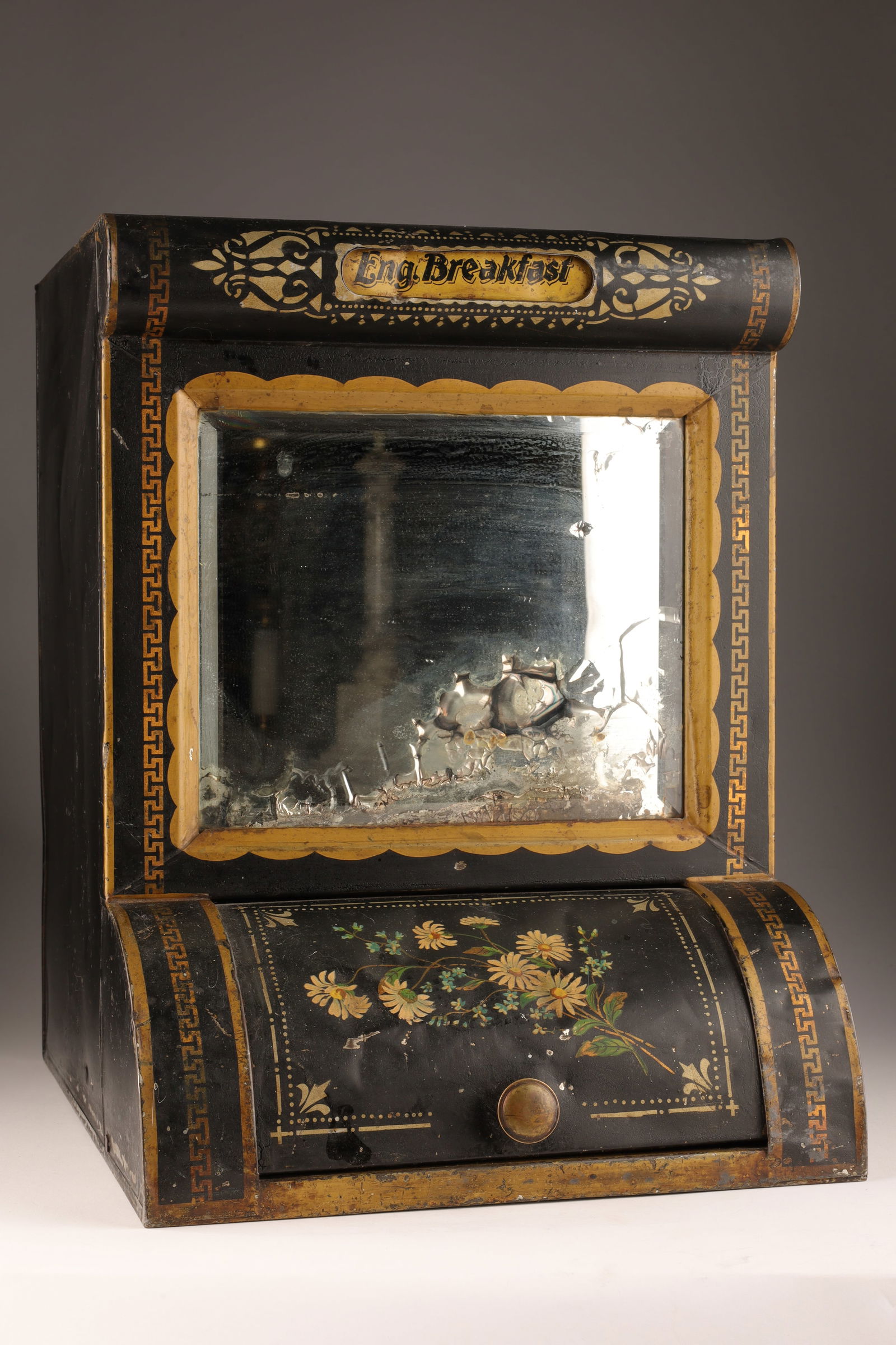 Antique General Store Toleware Tea Caddy Box (1 of 12)