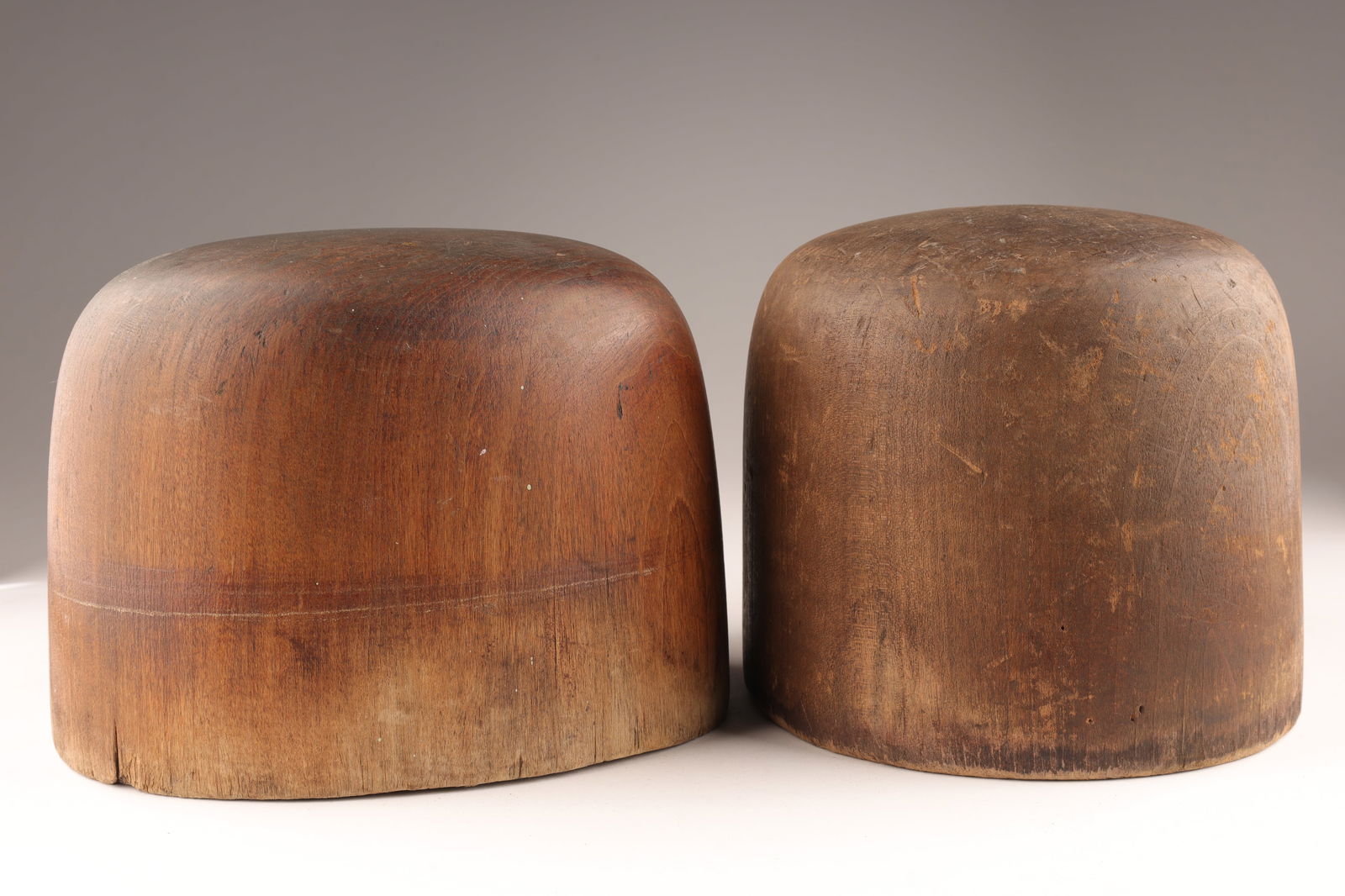 Pair of Antique Millinery Wood Hat Block Forms (1 of 7)