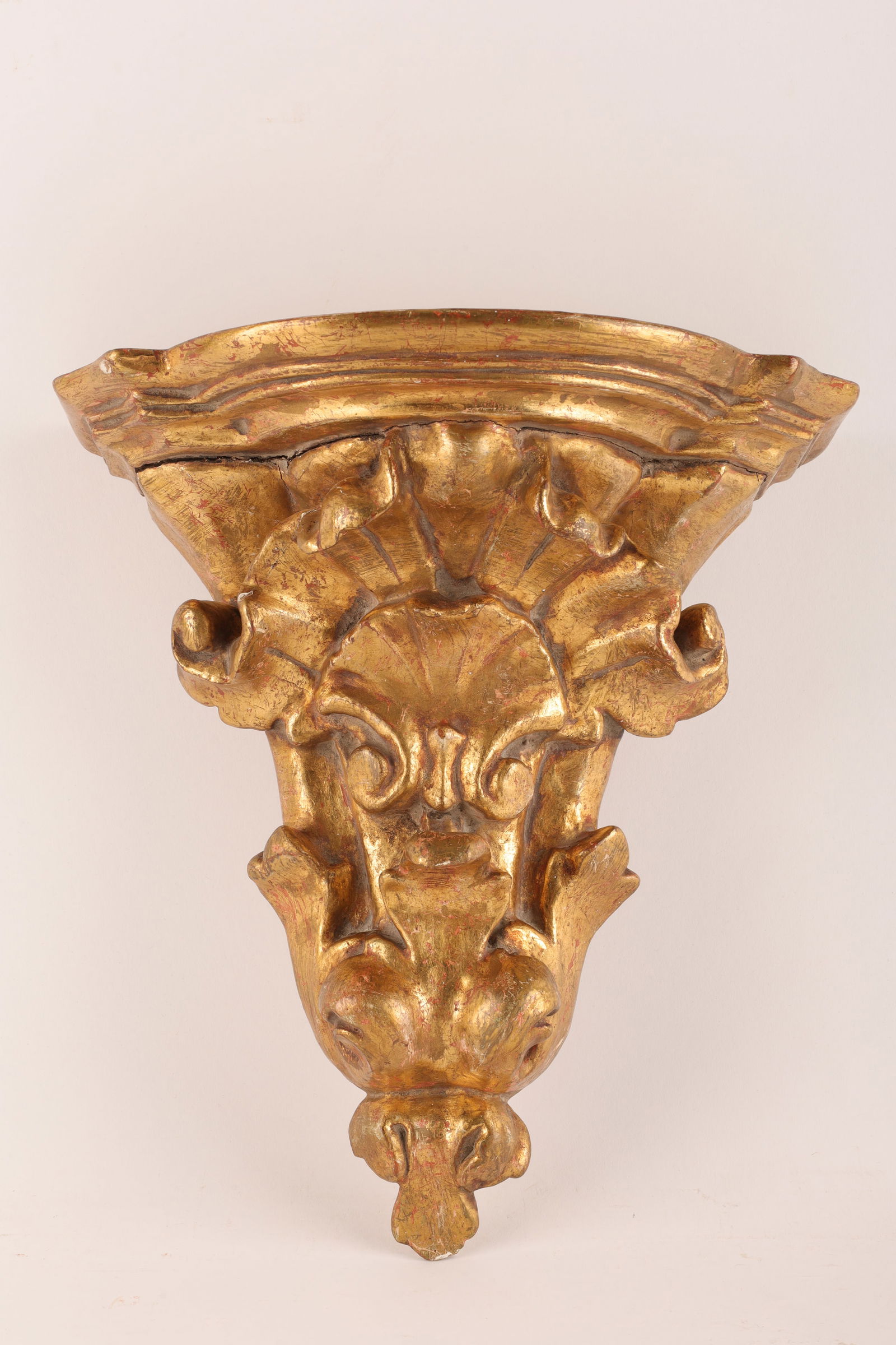 Antique Architectural Carved Gilt Wood Wall Shelf (1 of 6)