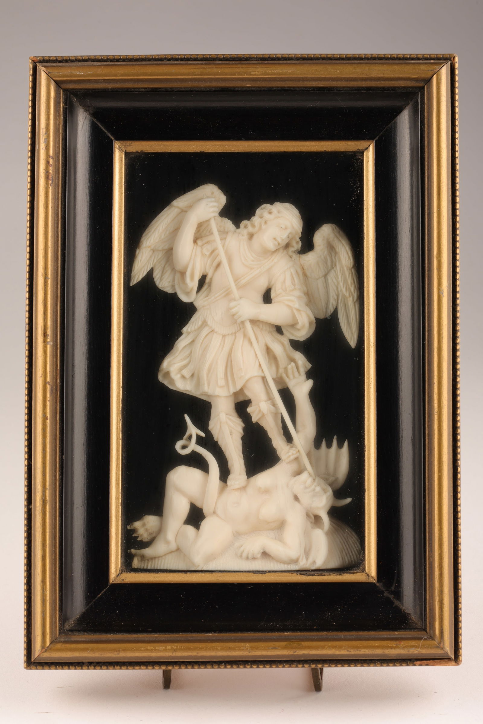 Antique Figural Group Saint Michael and Lucifer (1 of 13)