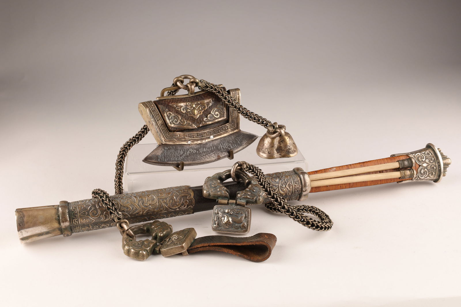 Antique Tibetan Nomad Eating Utensils and Nyicha (1 of 14)