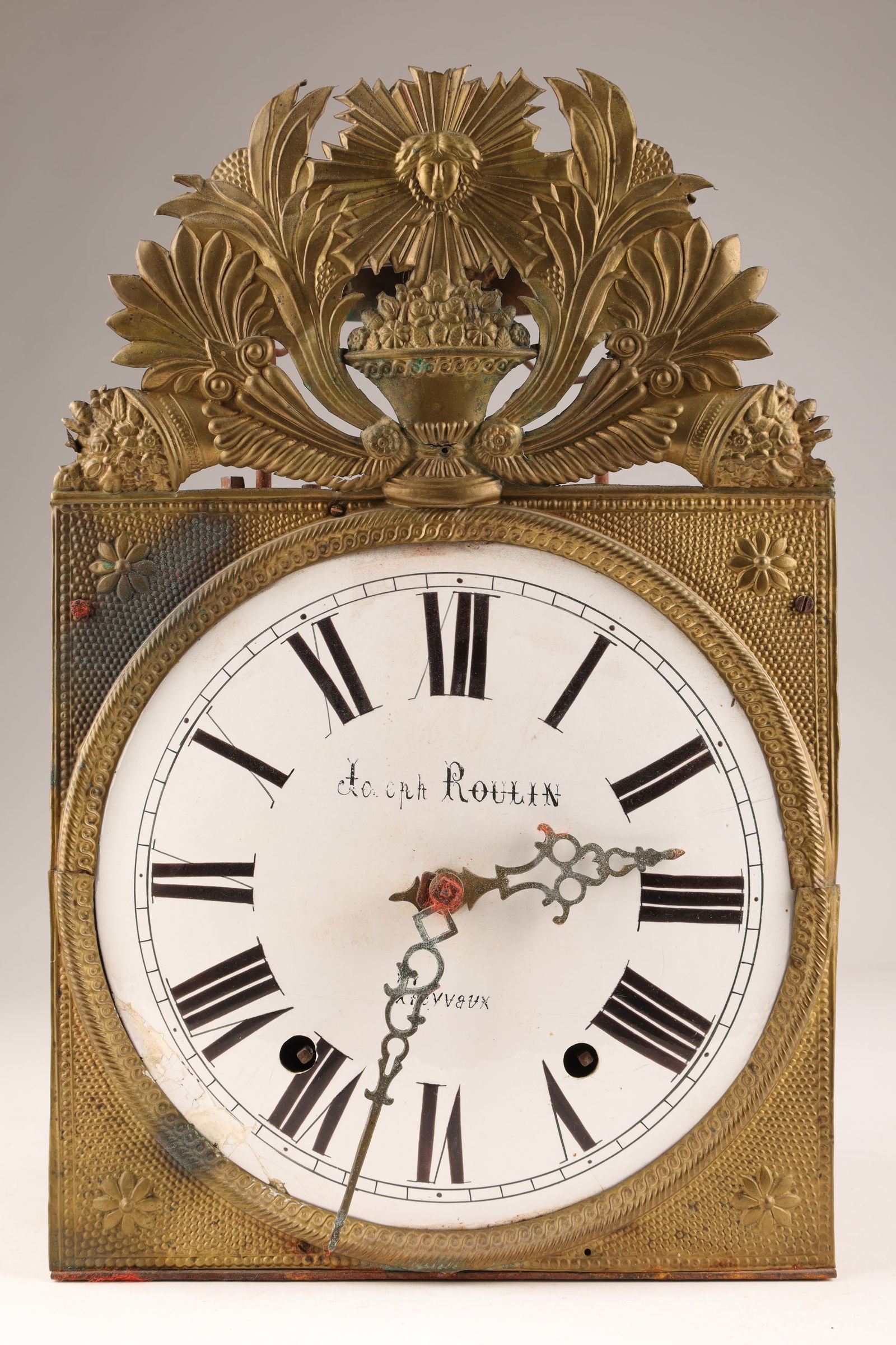 19th C French Comptoise Wall Clock Joseph Roulin (1 of 7)