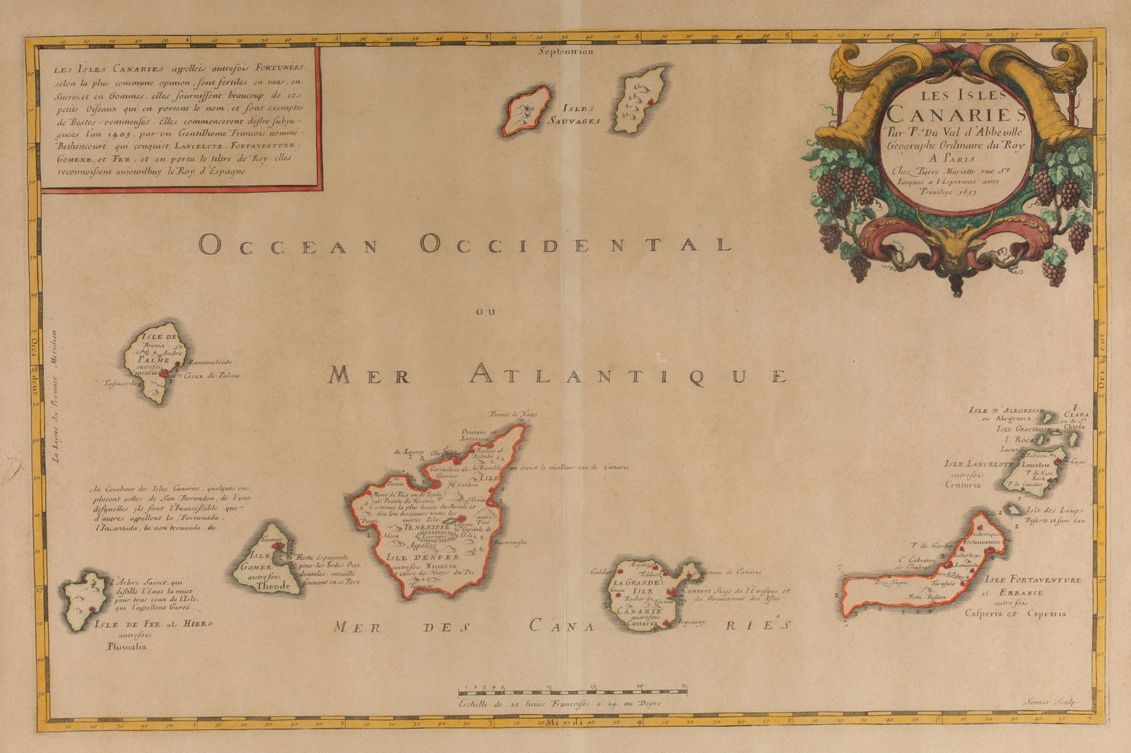 Antique 17th C Map of Canary Islands Pierre Duval (1 of 6)