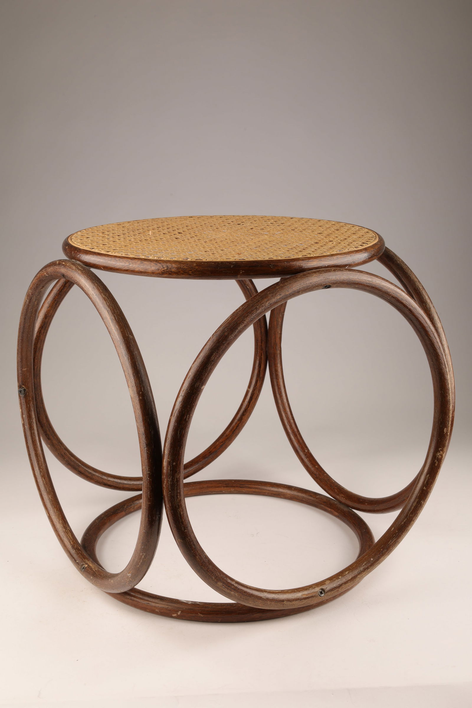 Vintage Bentwood Circular Stool by Michael Thonet (1 of 4)