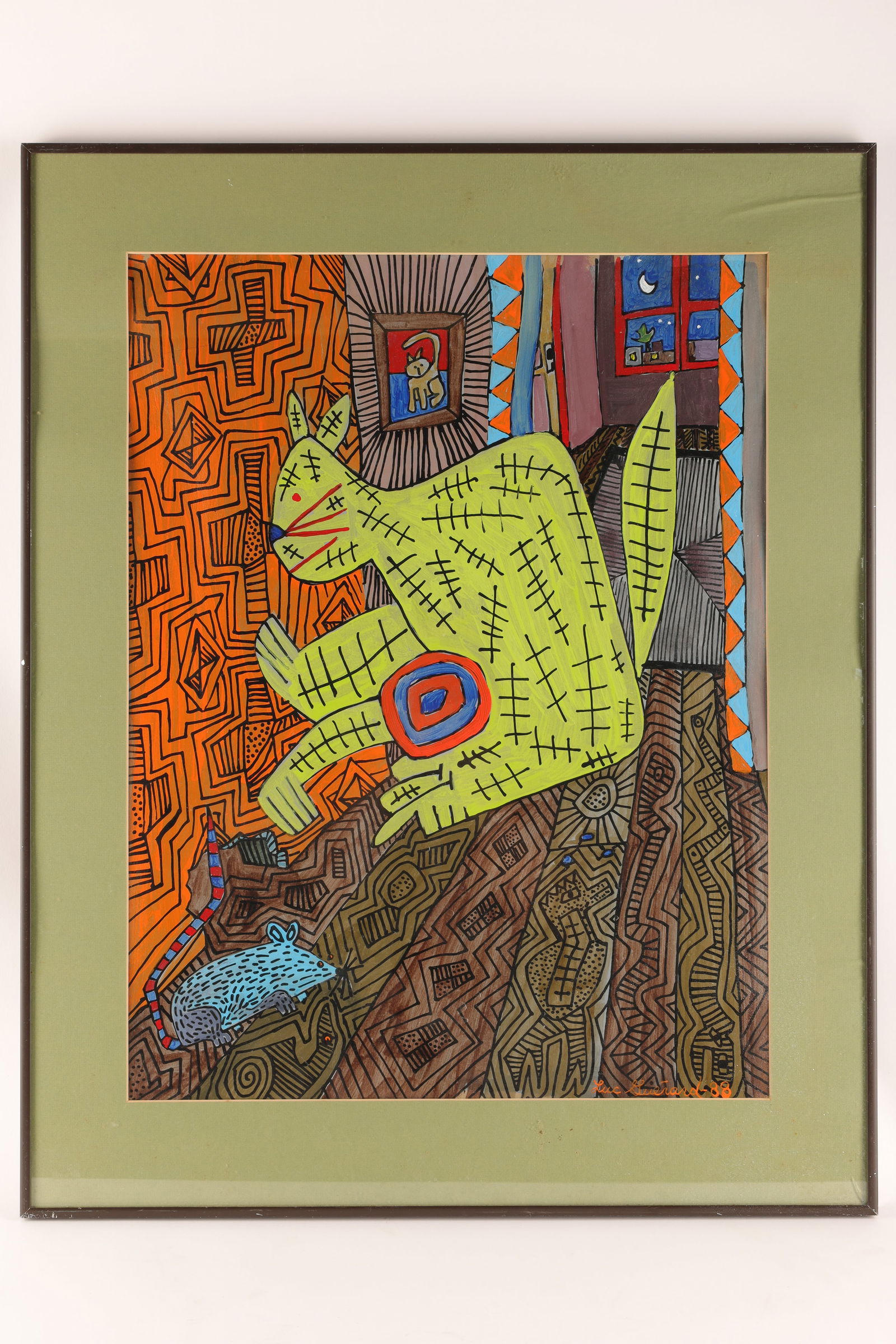 Quebec Outsider Art Luc Guerard Abstract Painting (1 of 5)