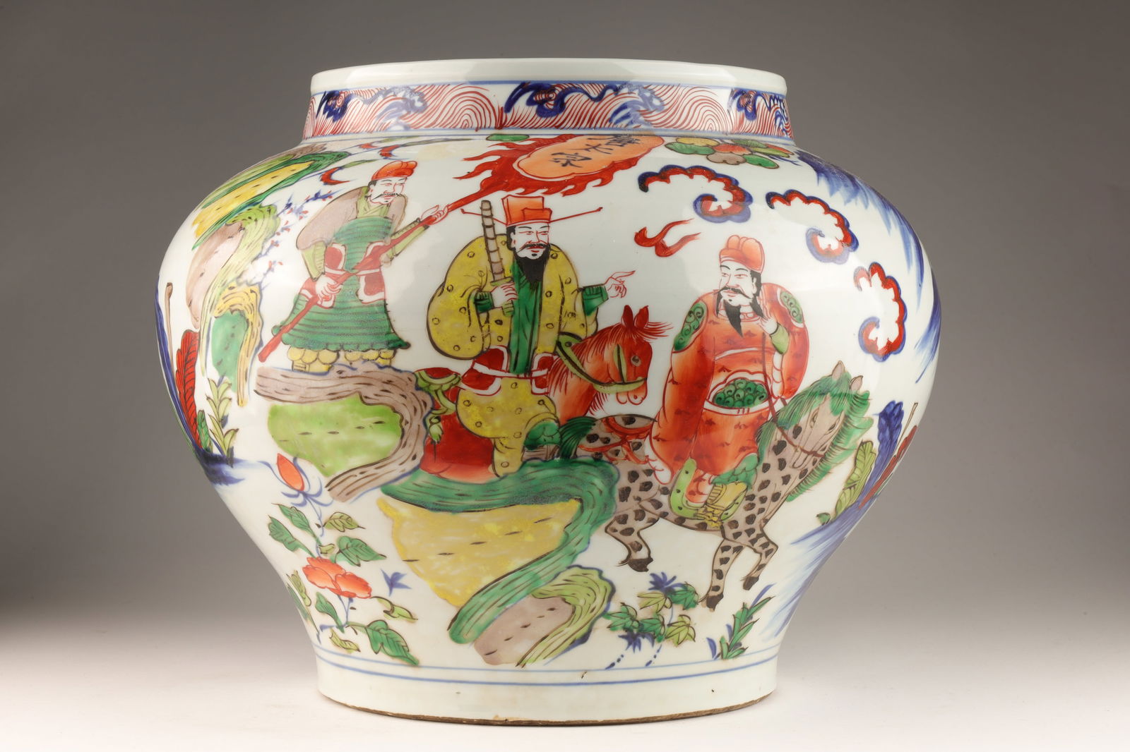 Antique Signed Chinese Five Colour Large Vase (1 of 12)