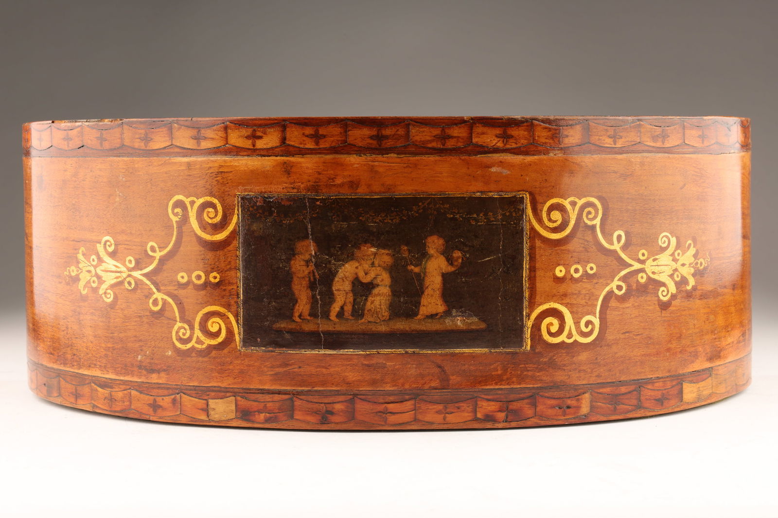 19th C Marquetry Inlaid Painted Wall Flower Box (1 of 6)